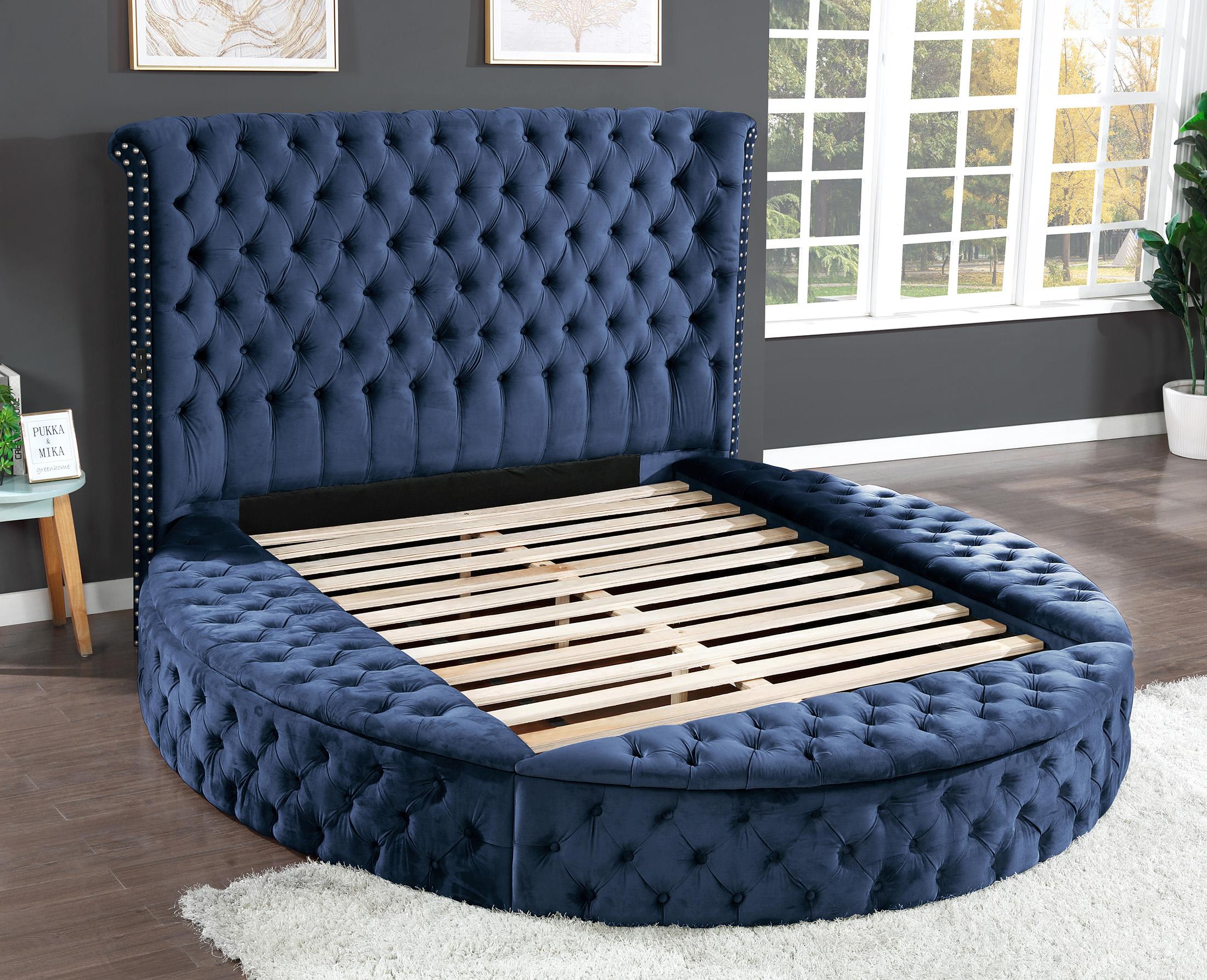 

        
Galaxy Home Furniture HAZEL Storage Bedroom Set Blue Velvet 733569302765
