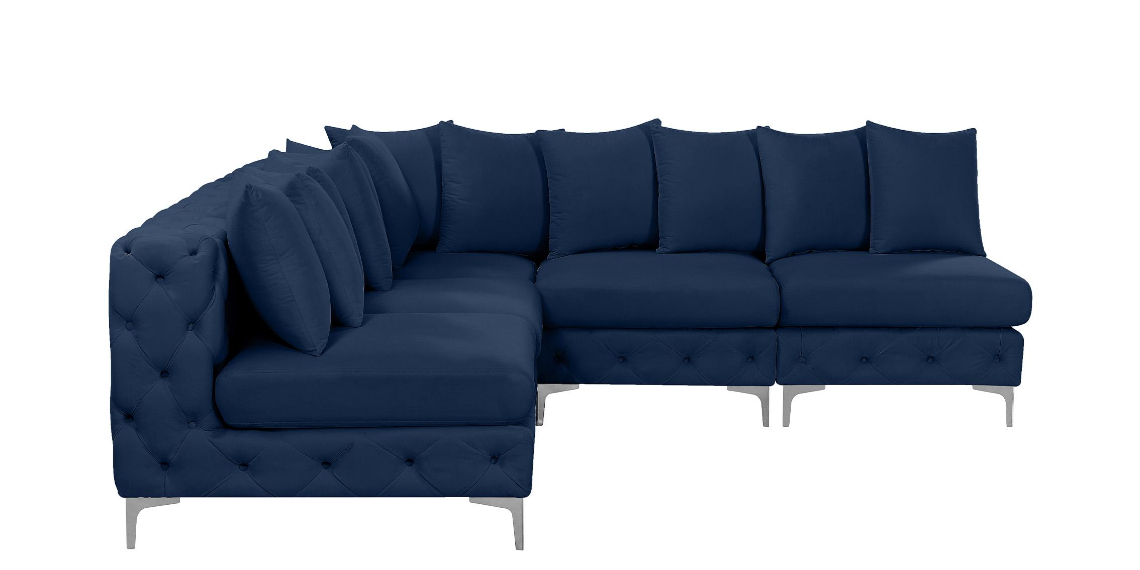 

        
Meridian Furniture TREMBLAY 686Navy-Sec5B Modular Sectional Sofa Navy Velvet 94308269672
