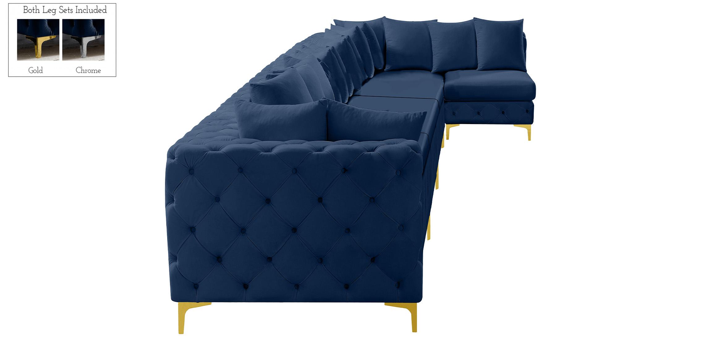 

        
Meridian Furniture TREMBLAY 686Navy-Sec8B Modular Sectional Sofa Navy Velvet 94308270074
