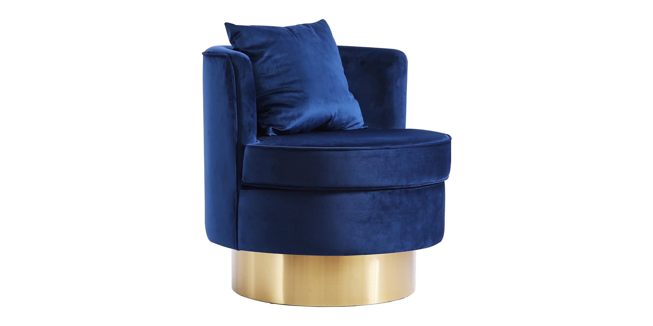 

    
Glam Navy Velvet Swivel Accent Chair 576Navy KENDRA Meridian Modern Contemporary
