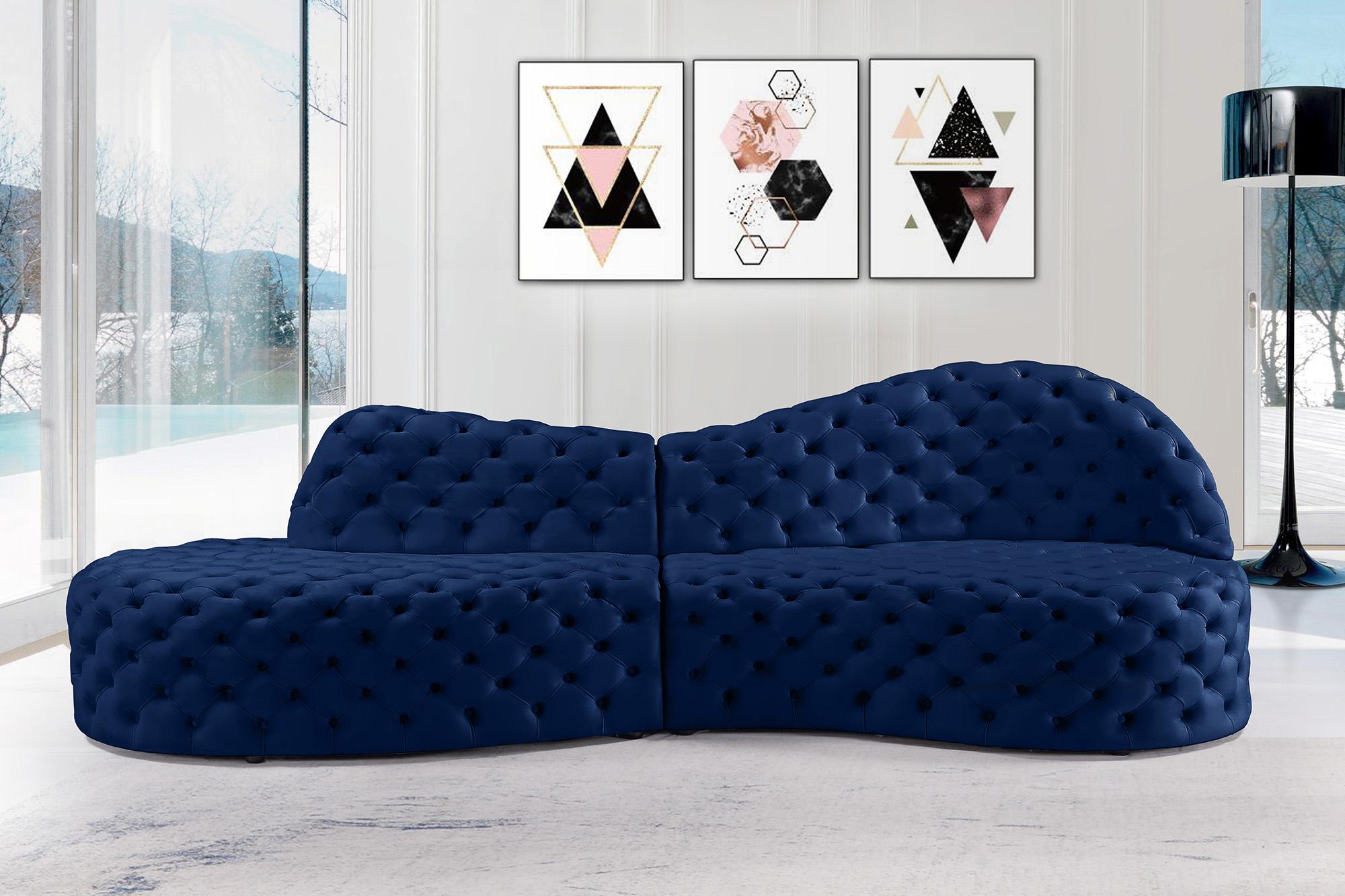 

    
654Navy-Sectional Glam Navy Velvet Tufted Sectional Sofa ROYAL 654Navy Meridian Contemporary
