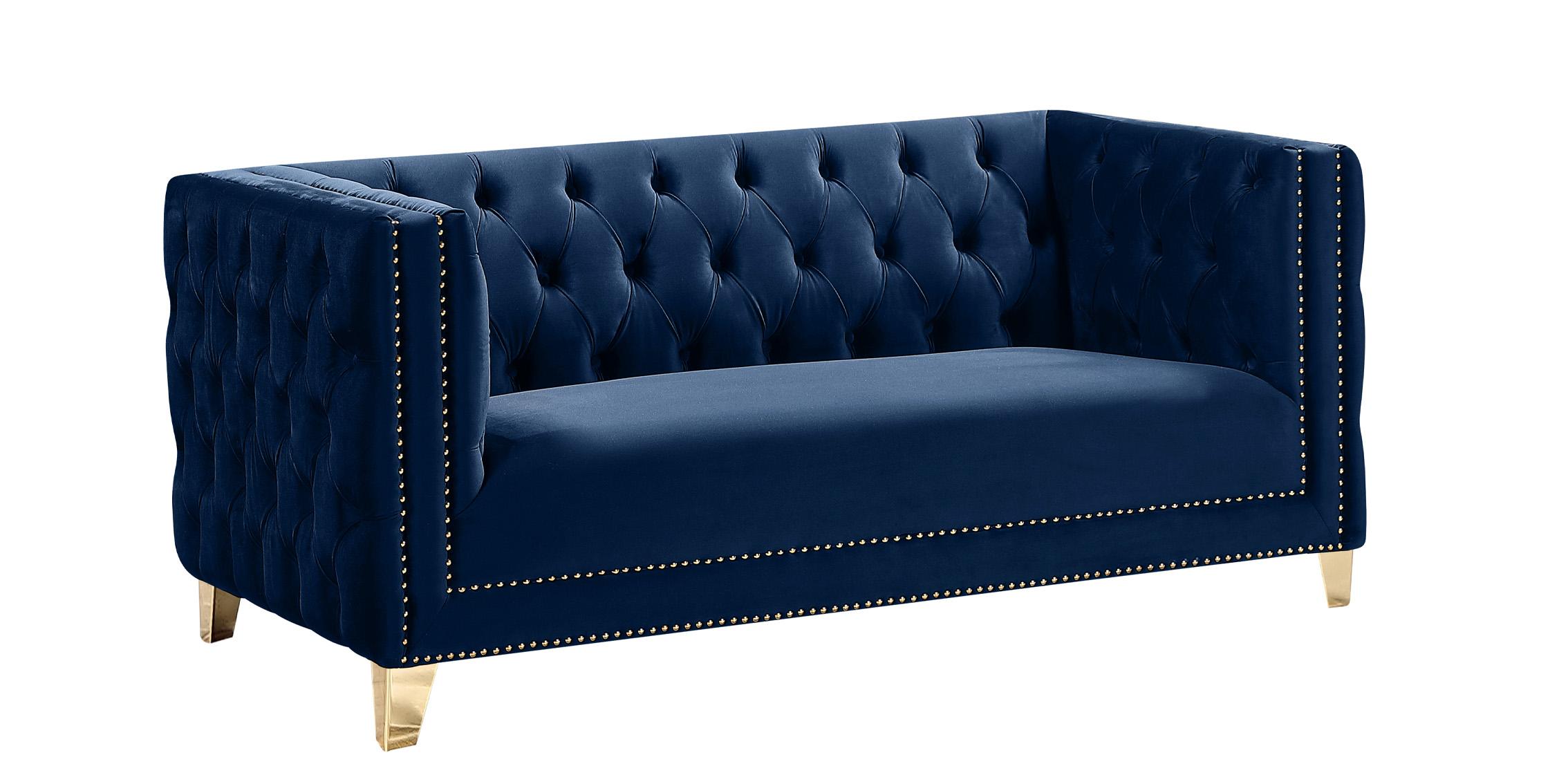 

        
Meridian Furniture MICHELLE 652Navy-S-Set-2 Sofa Set Navy Velvet 753359804477
