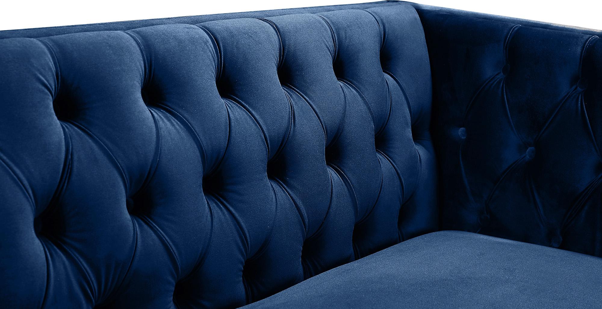 

    
 Order  Glam Navy Velvet Sofa Set 3Pcs MICHELLE 652Navy Meridian Contemporary Modern
