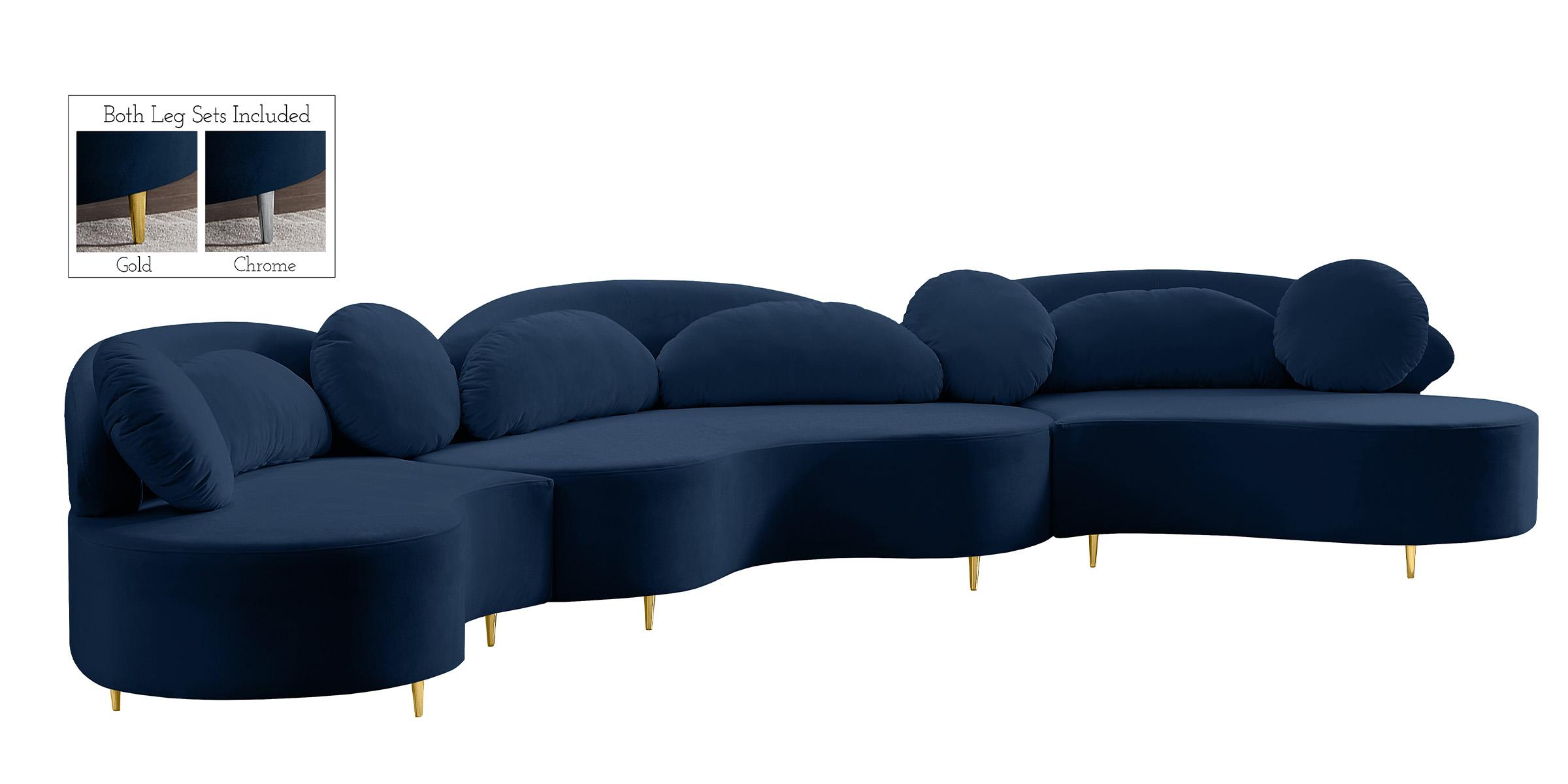 

    
Glam NAVY Velvet Sectional Sofa Vivacious 632Navy Meridian Contemporary Modern
