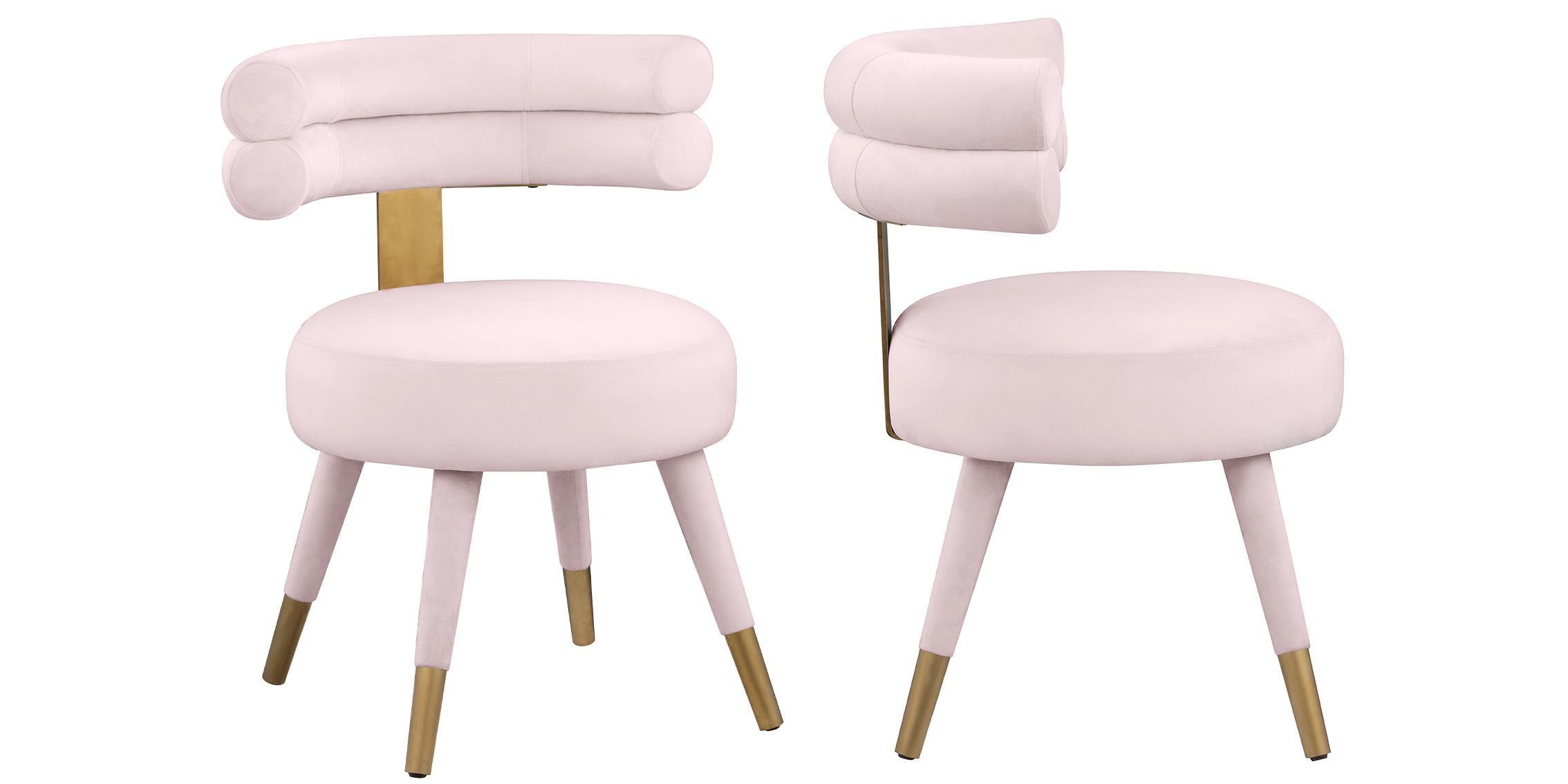 

    
Glam Pink & Gold Velvet Dining Chair Set 2P FITZROY 747Pink-C Meridian Modern
