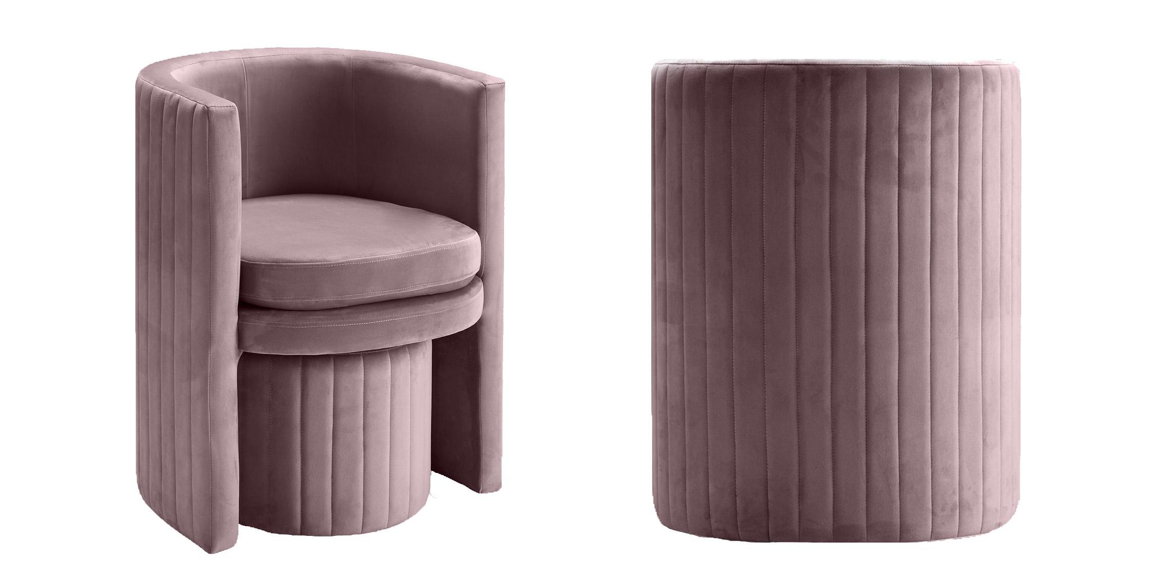 

        
Meridian Furniture SELENA 555Pink Arm Chair Set Pink Velvet 647899952449
