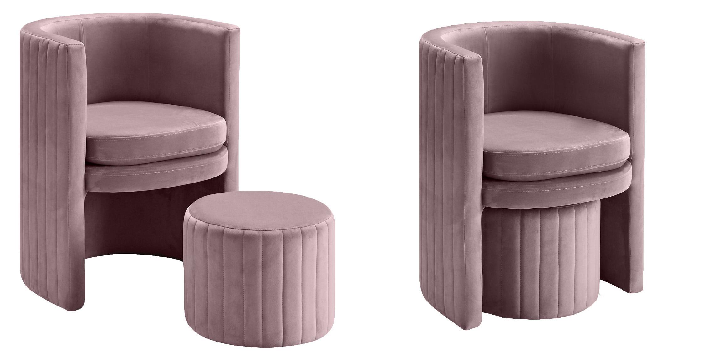 

    
Meridian Furniture SELENA 555Pink Arm Chair Set Pink 555Pink-Set-4
