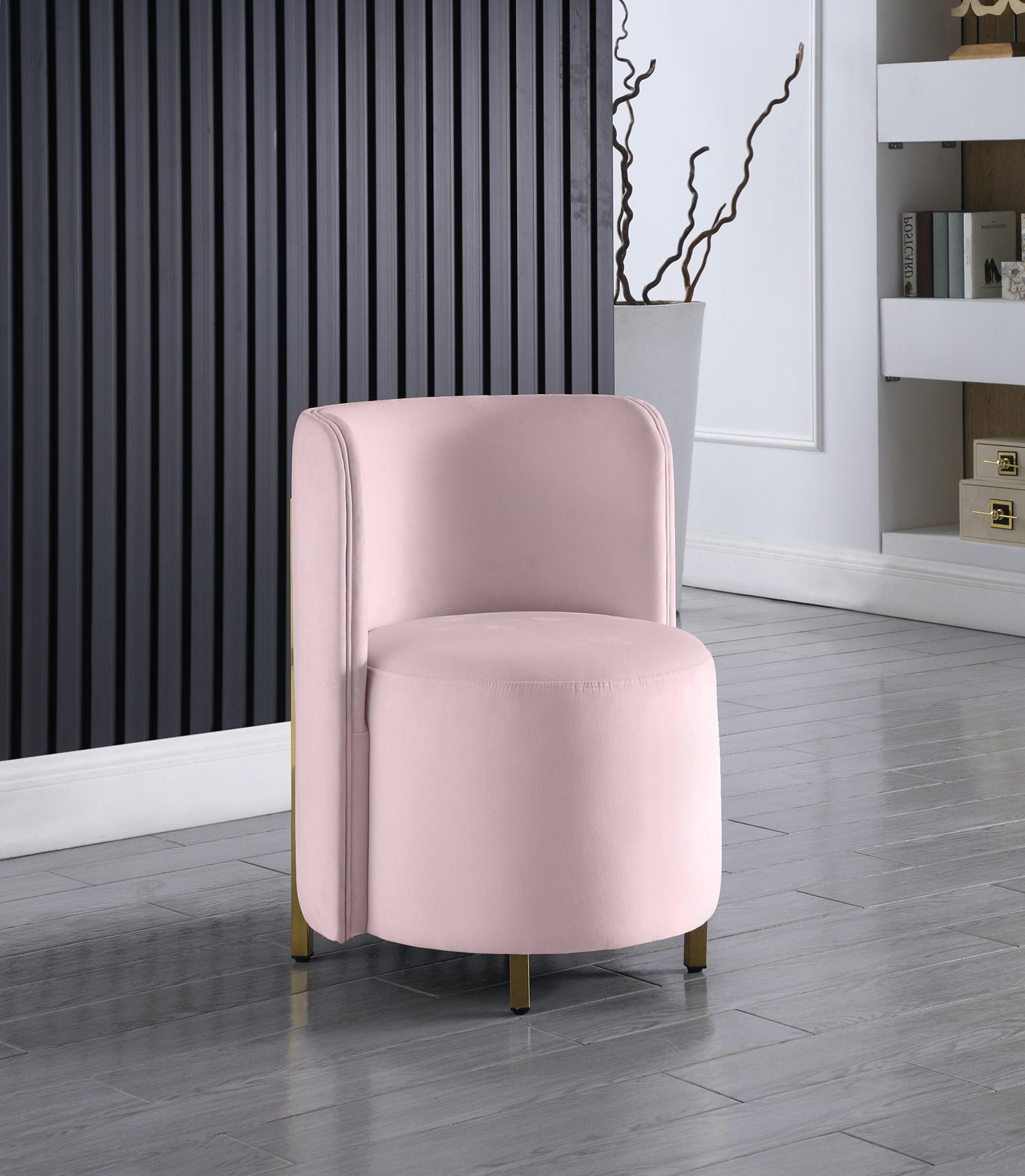 

    
Glam PINK Velvet Accent Chair ROTUNDA 518Pink-C Meridian Modern Contemporary
