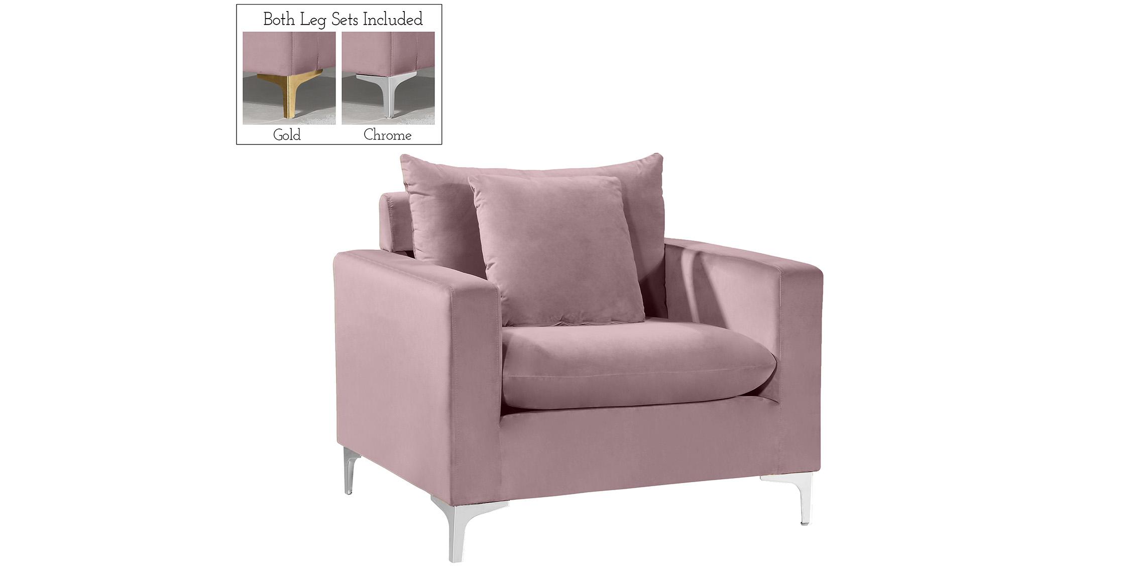 

    
Meridian Furniture Naomi 633Pink-C-Set-2 Arm Chair Set Chrome/Pink/Gold 633Pink-C-Set-2
