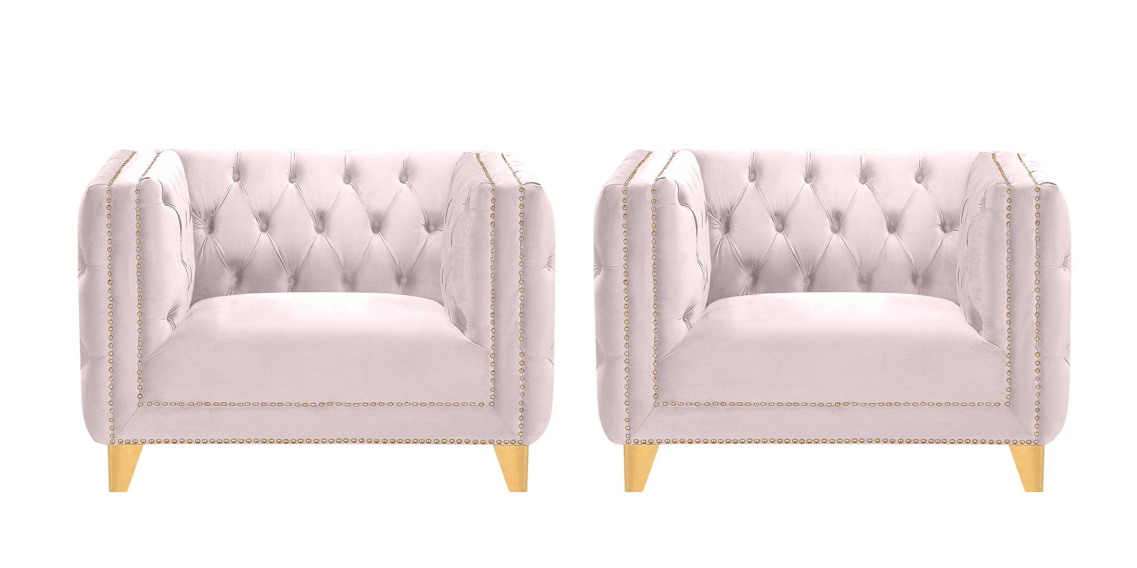 

        
Meridian Furniture MICHELLE 652Pink-C-Set Arm Chair Set Pink Velvet 753359804439
