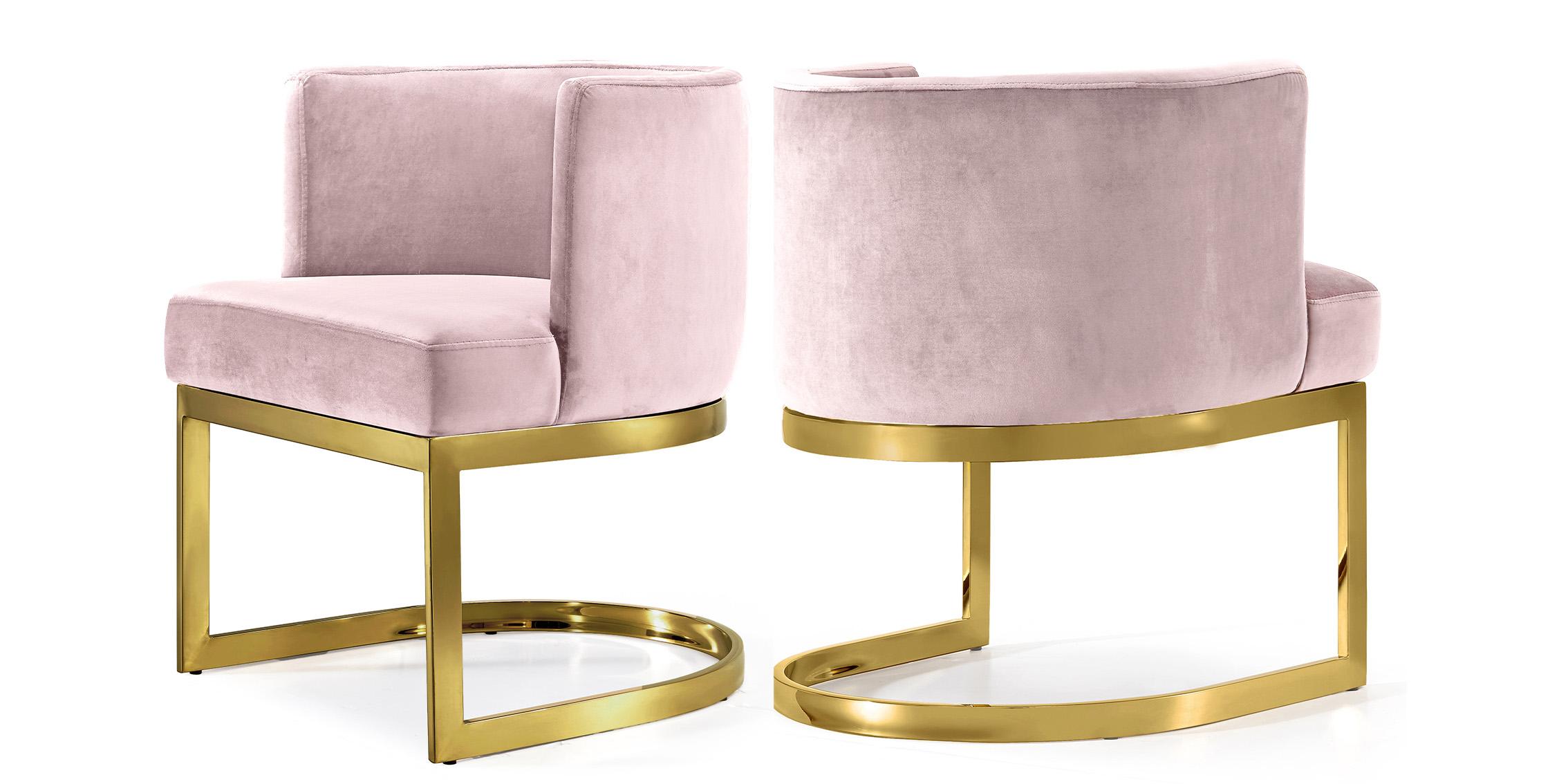 

    
Glam Pink Velvet Chair Set 2Pcs 718Pink-C Gianna Meridian Contemporary Modern
