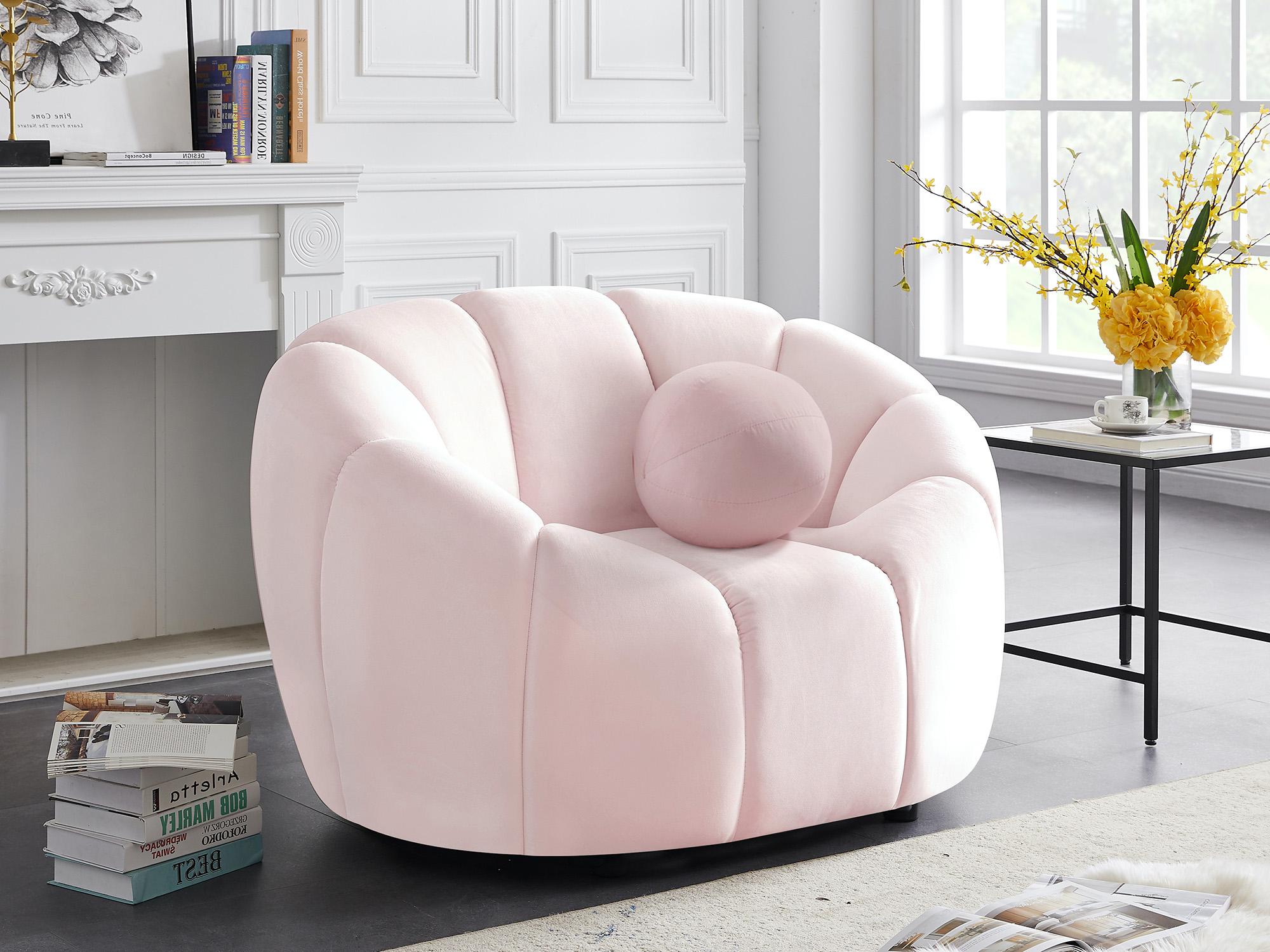 

    
Glam PINK Velvet Channel Tufted Chair ELIJAH 613Pink-C Meridian Contemporary
