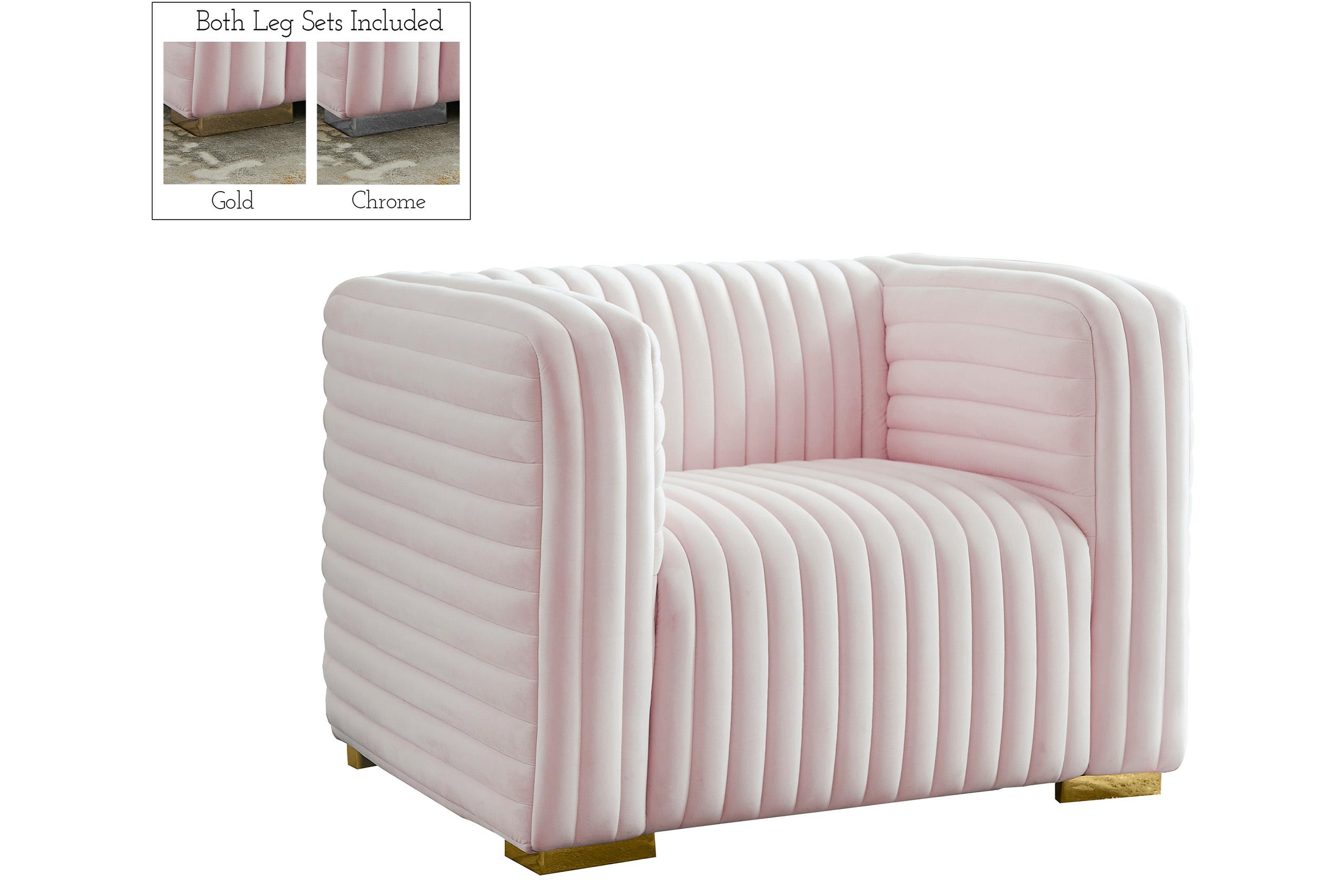 

    
Glam PINK Velvet Channel Tufted Chair Ravish 640Pink-C Meridian Contemporary
