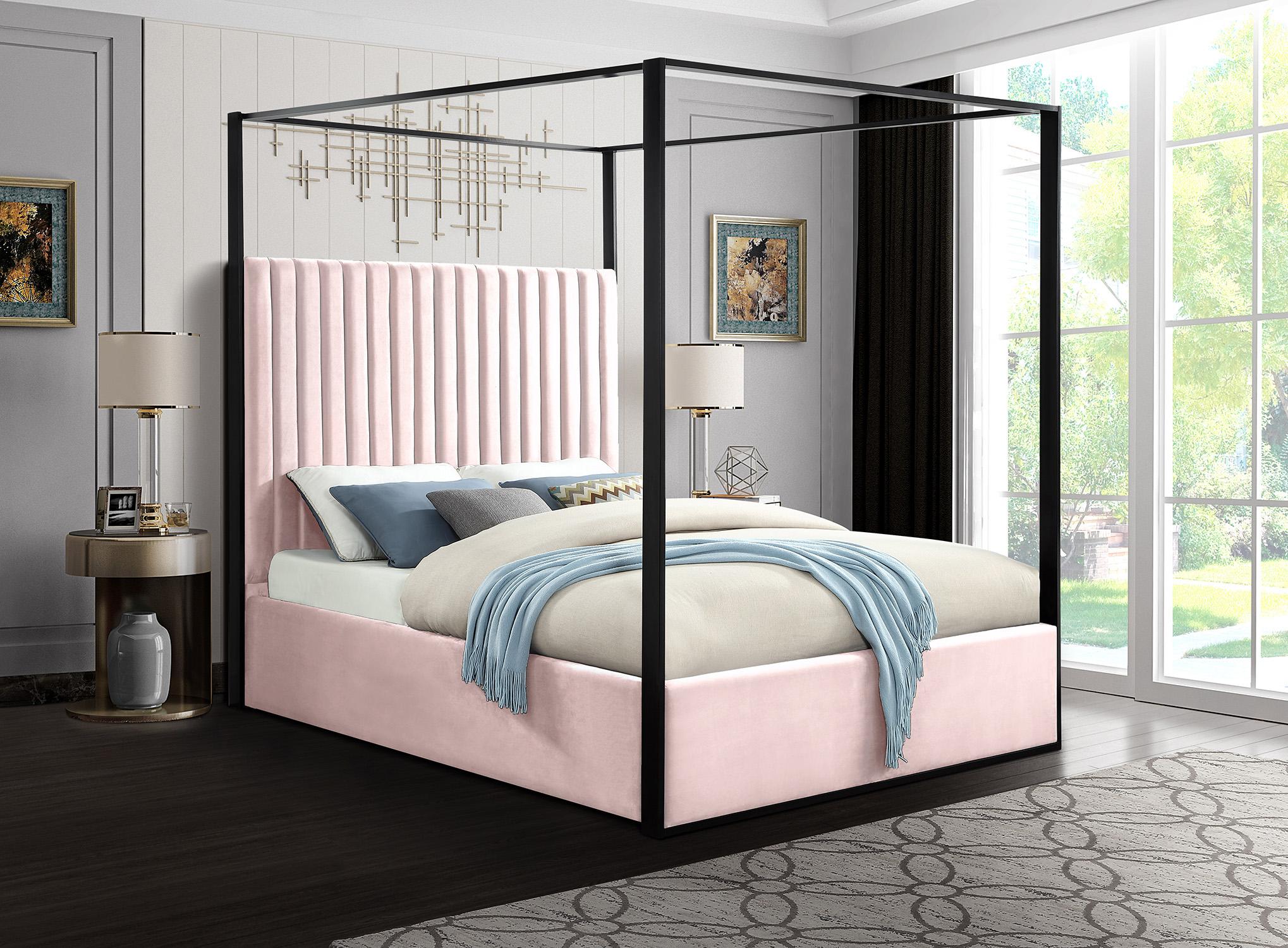 

    
Meridian Furniture JAX Pink-K Canopy Bed Pink/Black JaxPink-K
