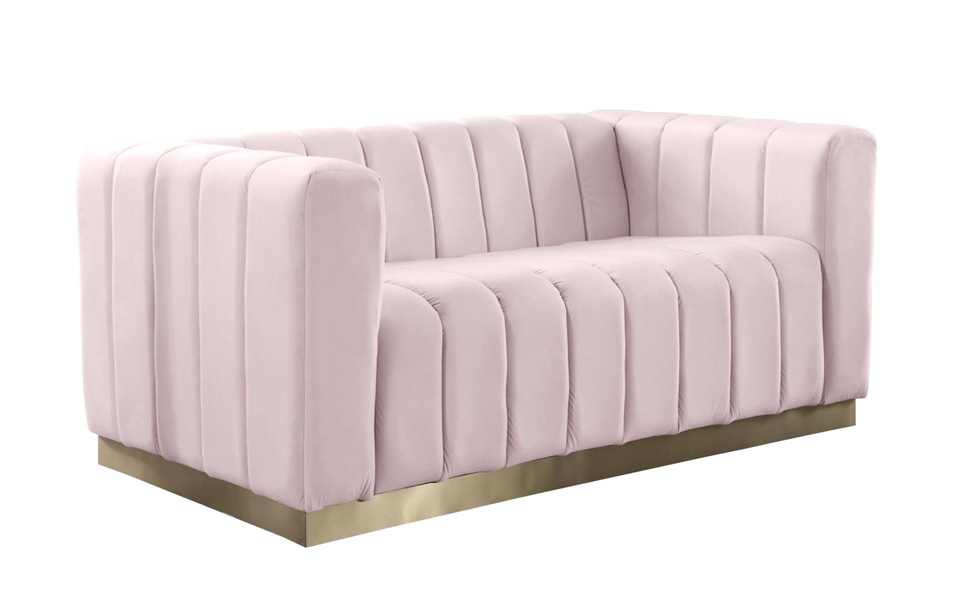 Meridian Furniture MARLON 603Pink-L Loveseat