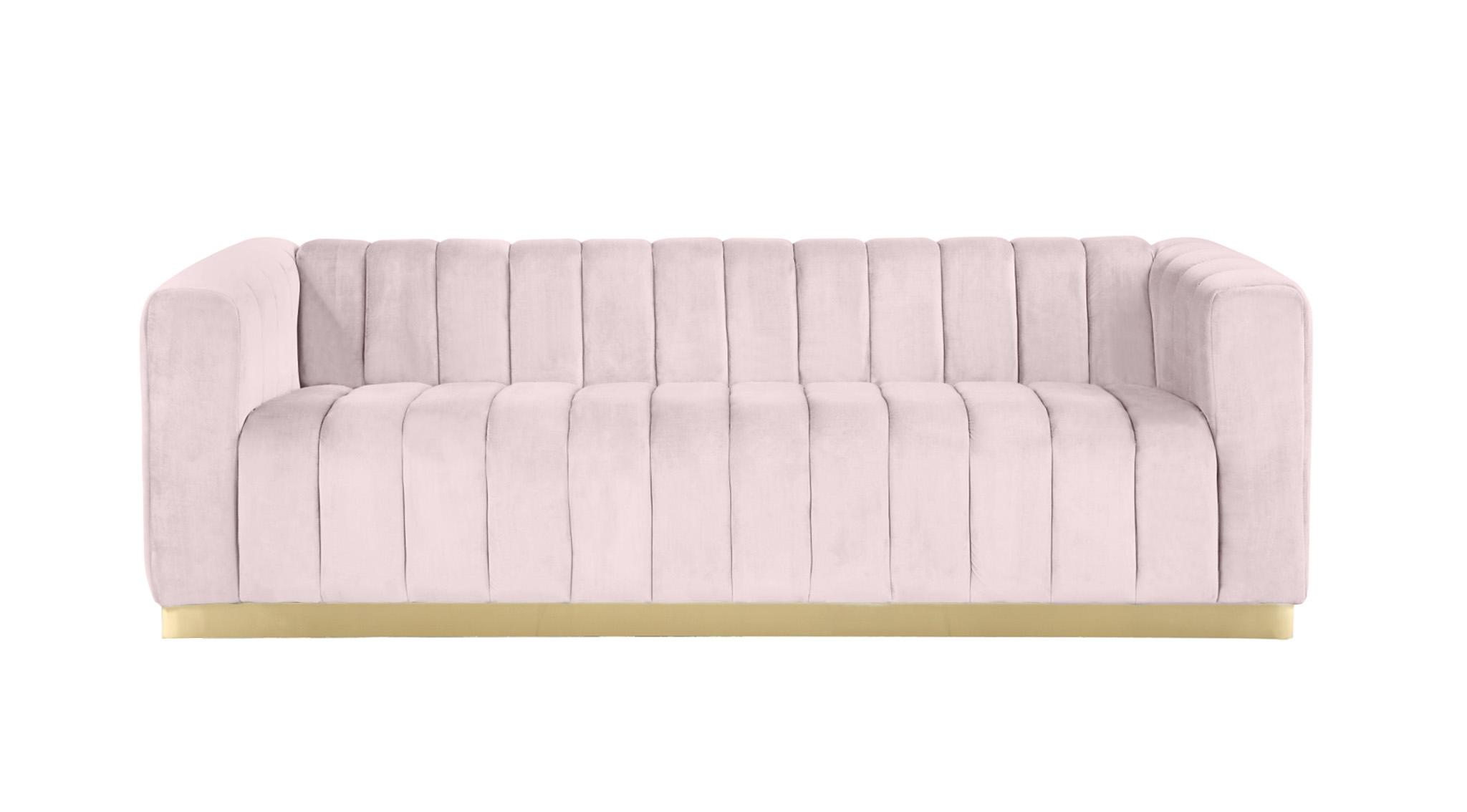 

        
Meridian Furniture MARLON 603Pink-S-Set-2 Sofa Set Pink/Gold Velvet 704831408751
