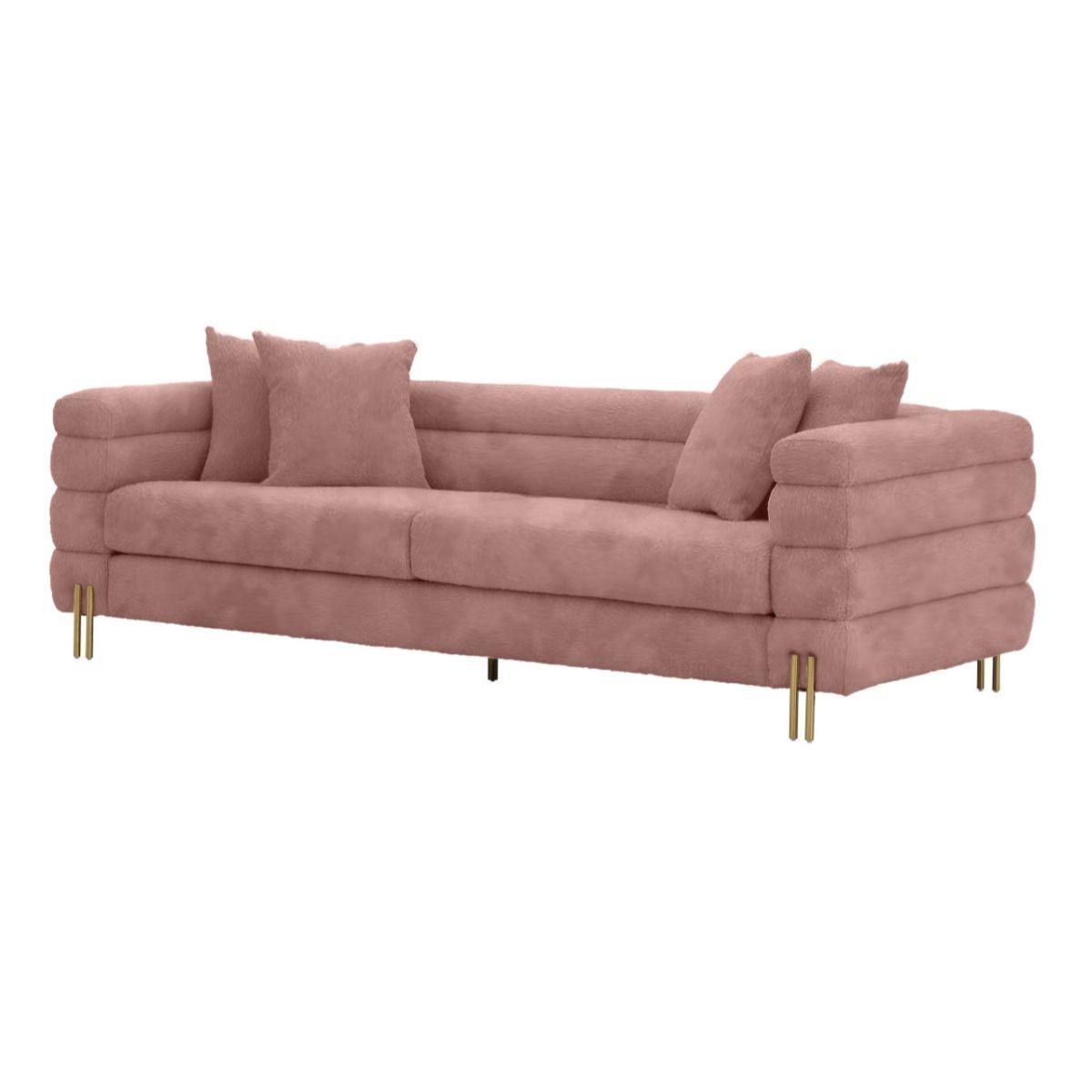 

    
Glam Pink Velvet Channel Tufting Sofa Divani Casa Branson VIG Contemporary
