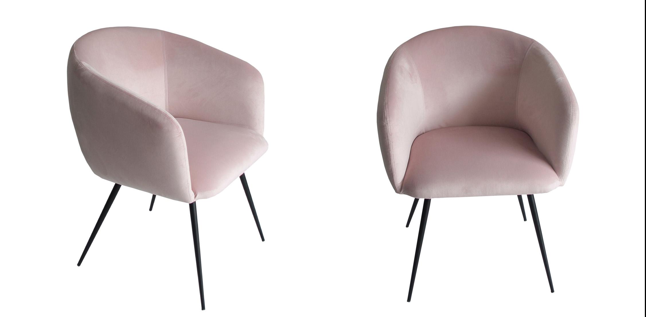 Contemporary, Modern Dining Chair Set VGYFDC1041-PNK-DC-Set-2 VGYFDC1041-PNK-DC-Set-2 in Pink Fabric