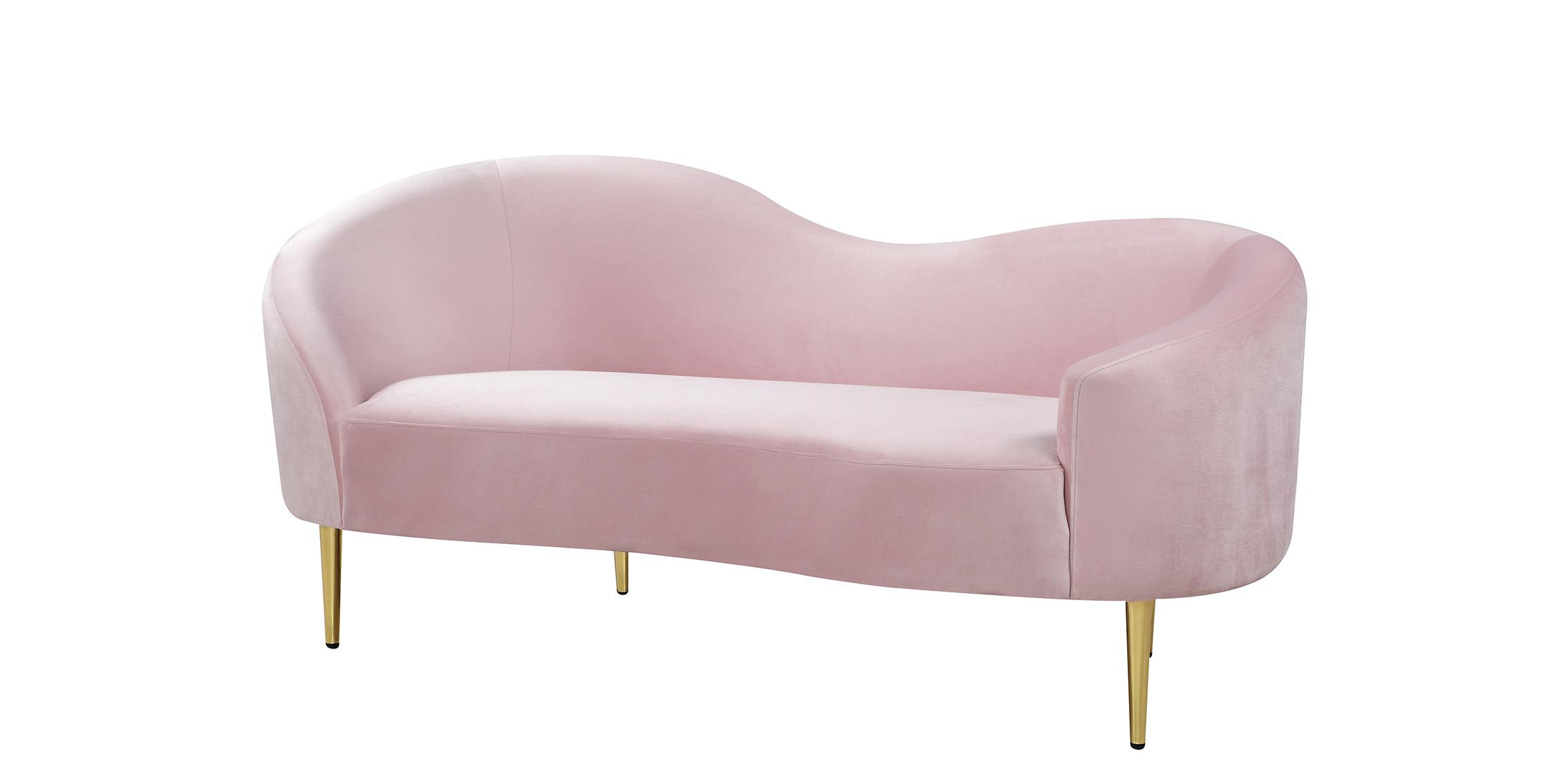 

    
Glam Pink Velvet Loveseat RITZ 659Pink-L Meridian Contemporary Modern
