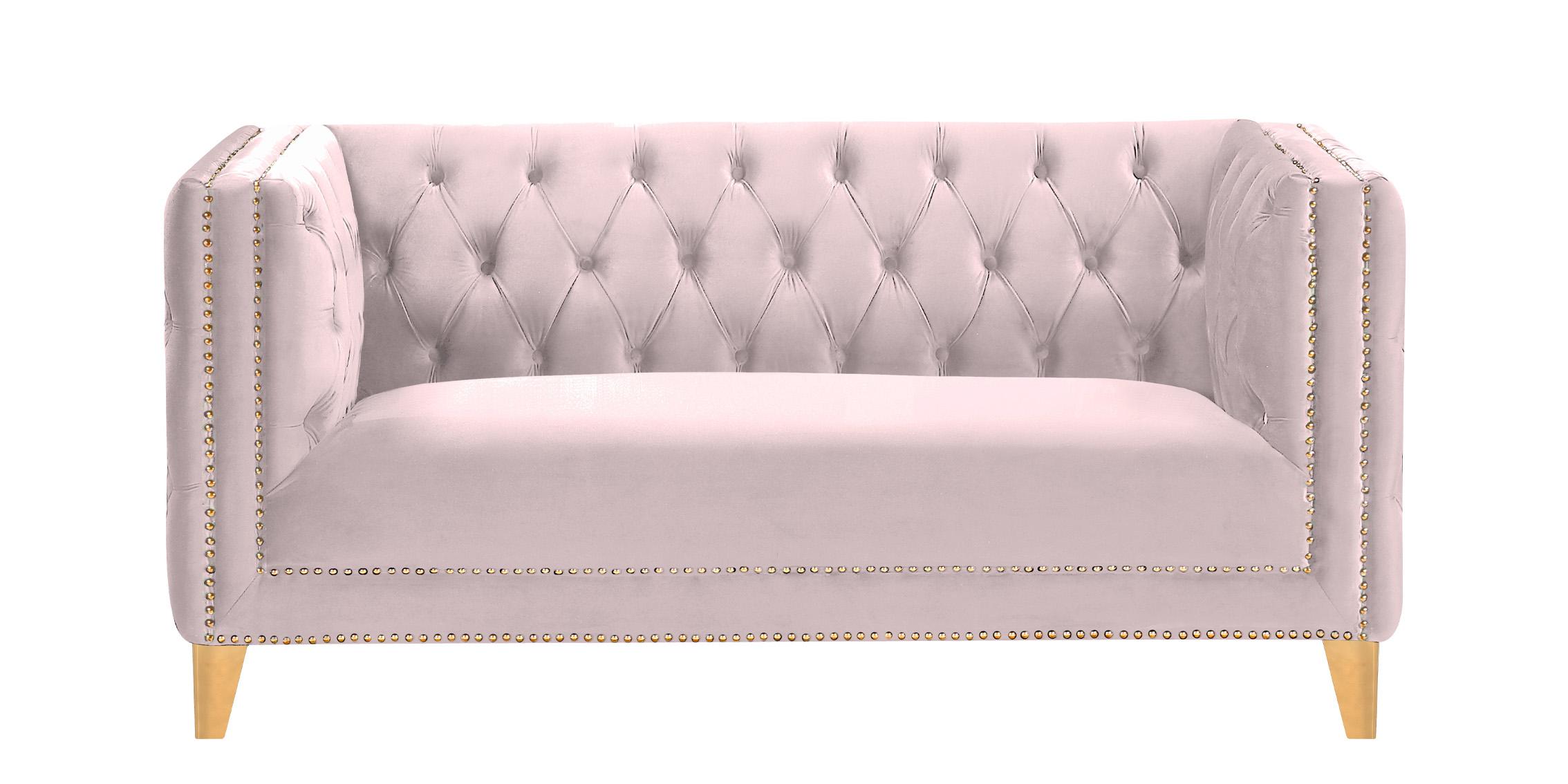 

    
652Pink-S-Set-3 Glam Pink Velvet Sofa Set 3Pcs MICHELLE 652Pink Meridian Contemporary Modern

