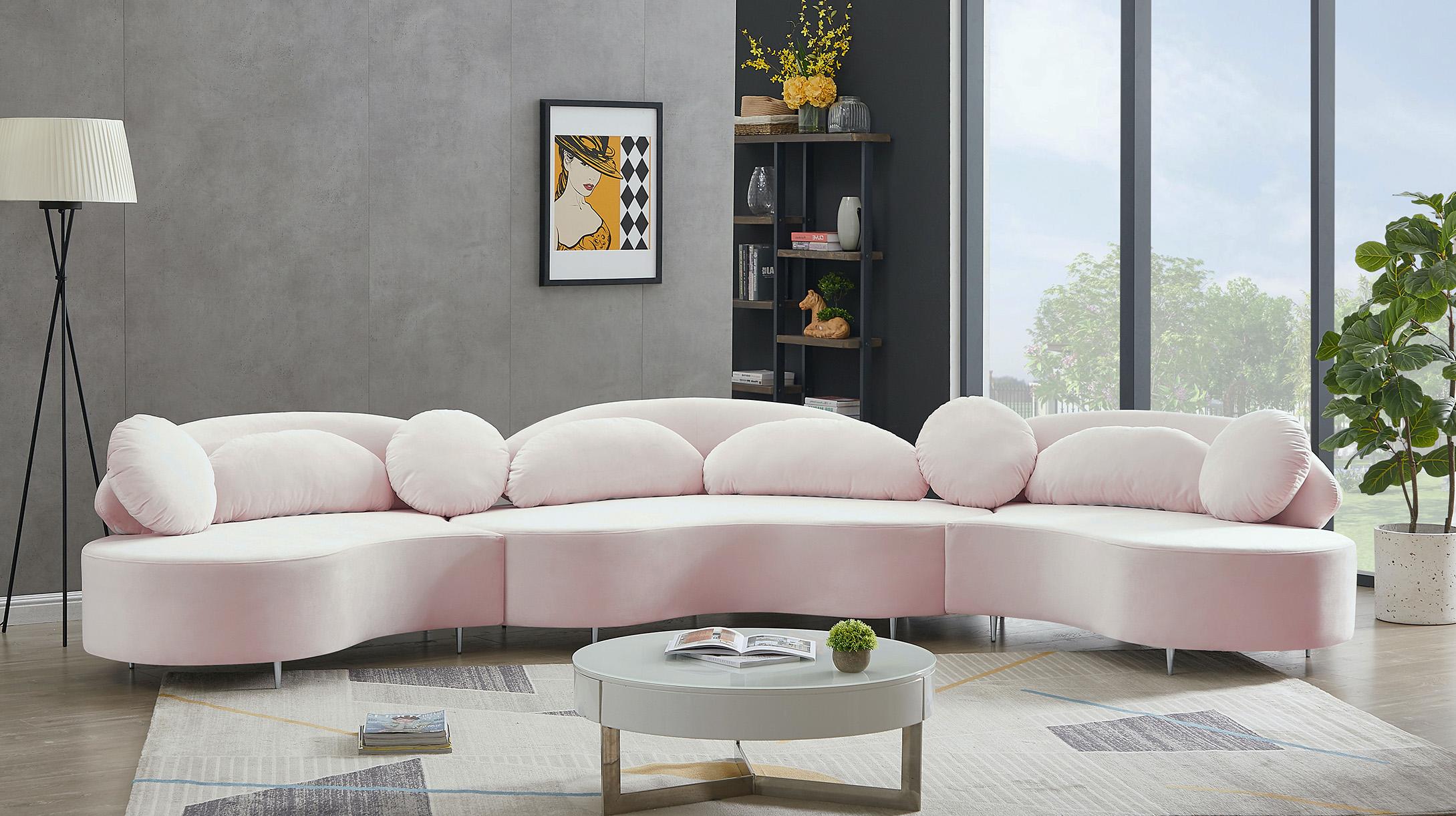 

        
094308255996Glam PINK Velvet Sectional Sofa Vivacious 632Pink Meridian Contemporary Modern
