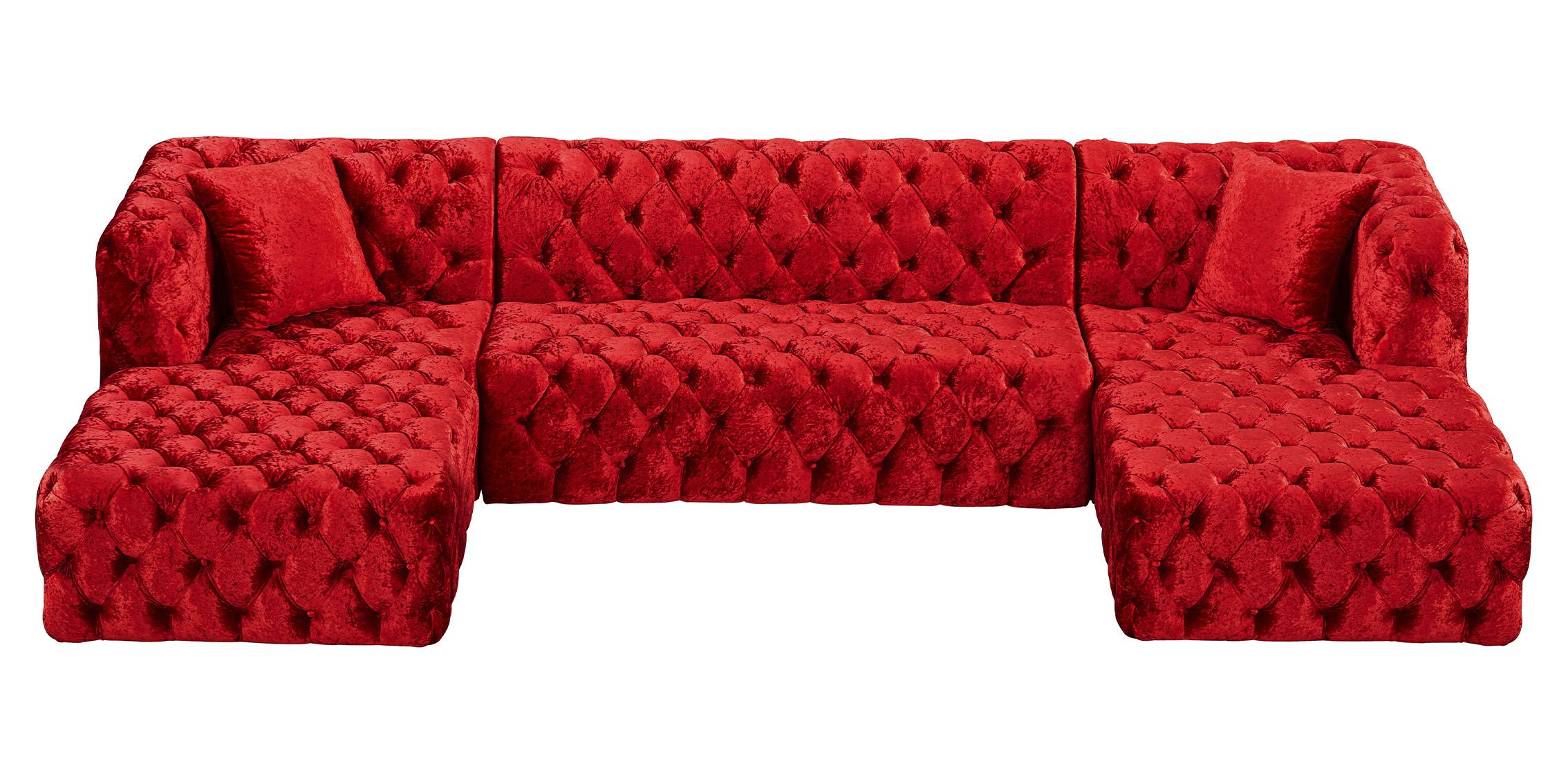 

        
Meridian Furniture COCO 676Red Modular Sectional Sofa Red Velvet 094308254944
