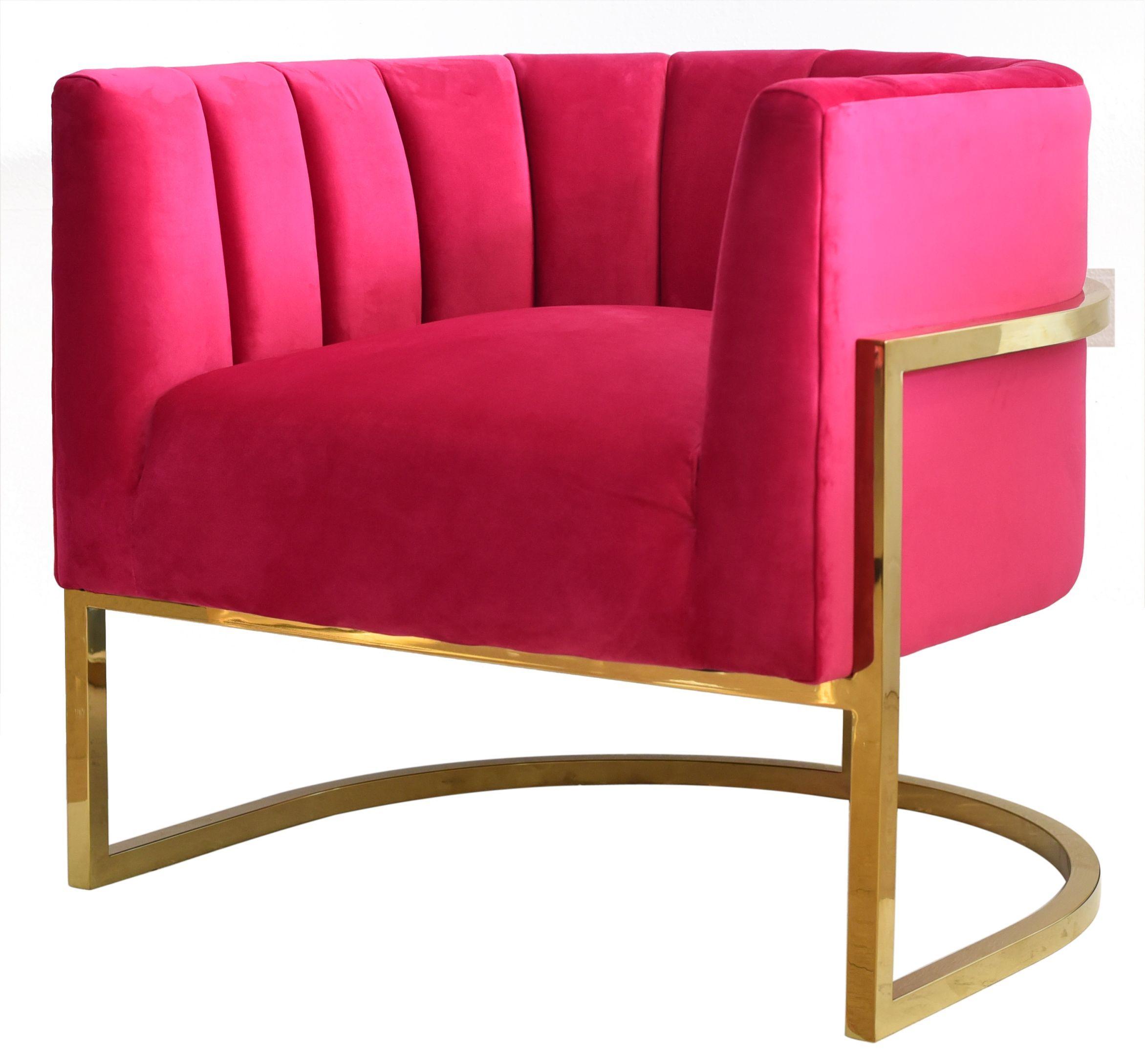 

    
Glam Rose Pink Velvet & Gold Accent Chair Set 2Pcs Modrest Landau VIG Modern
