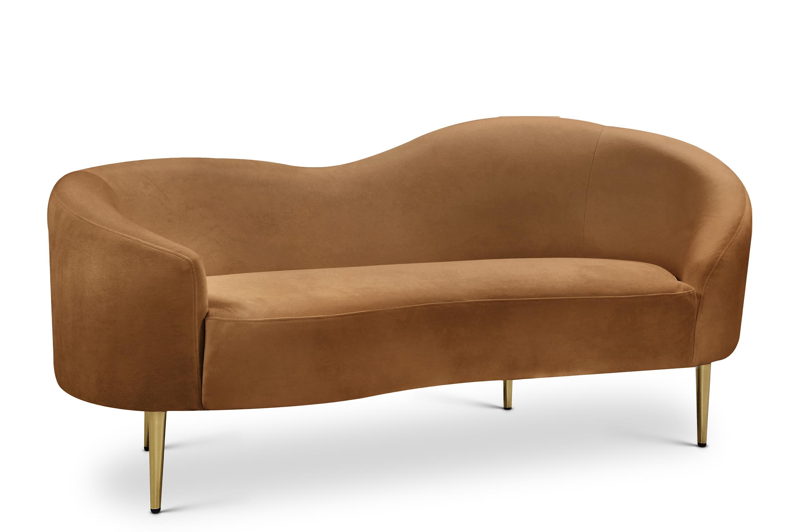 

        
Meridian Furniture RITZ 659Saddle-S-Set-2 Sofa Set Saddle Velvet 094308284316
