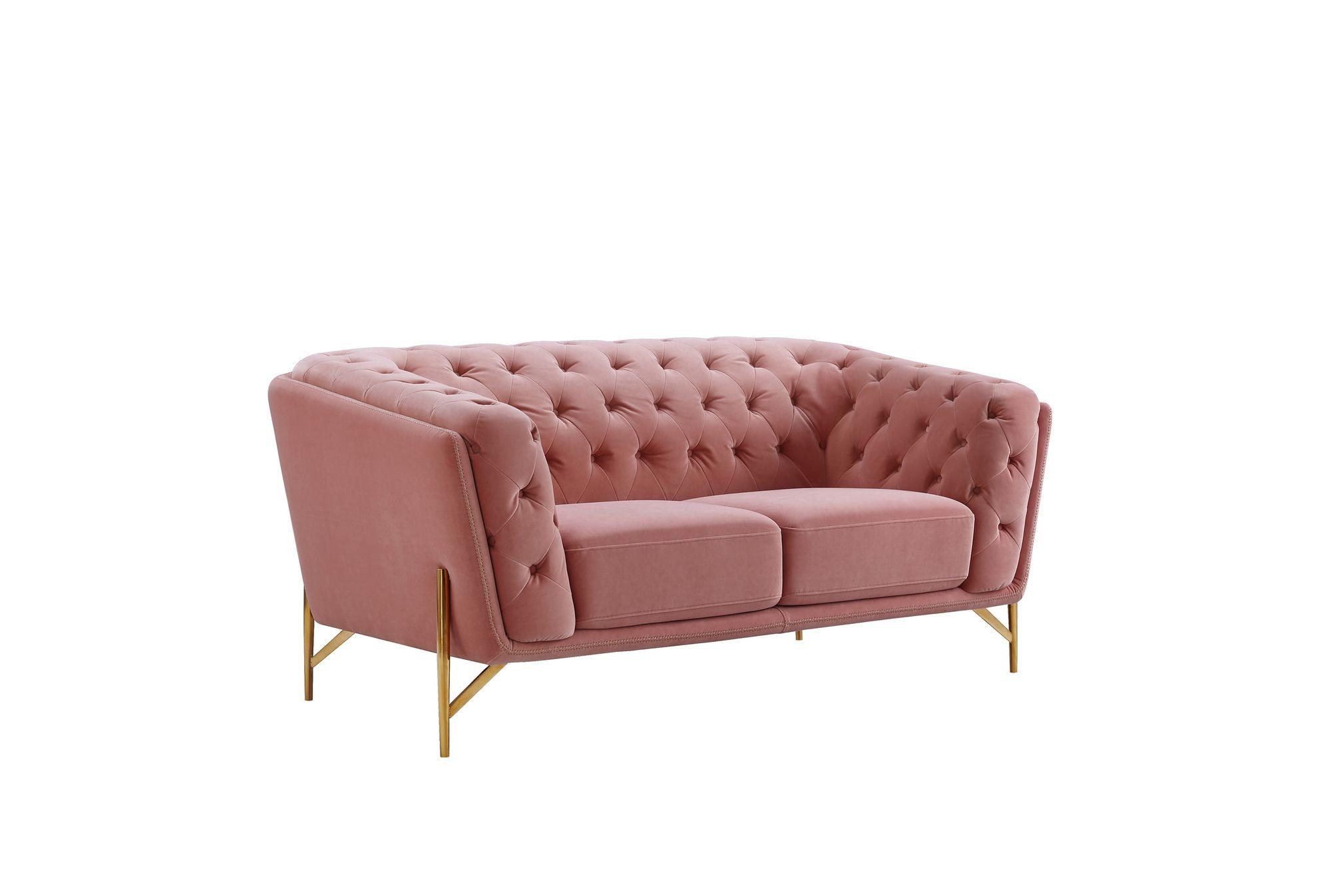 

    
VGMB-1960-S-Set-2 Glam Salmon Pink Velvet Tufted Sofa Set 2Pcs Divani Casa Aiken VIG Contemporary
