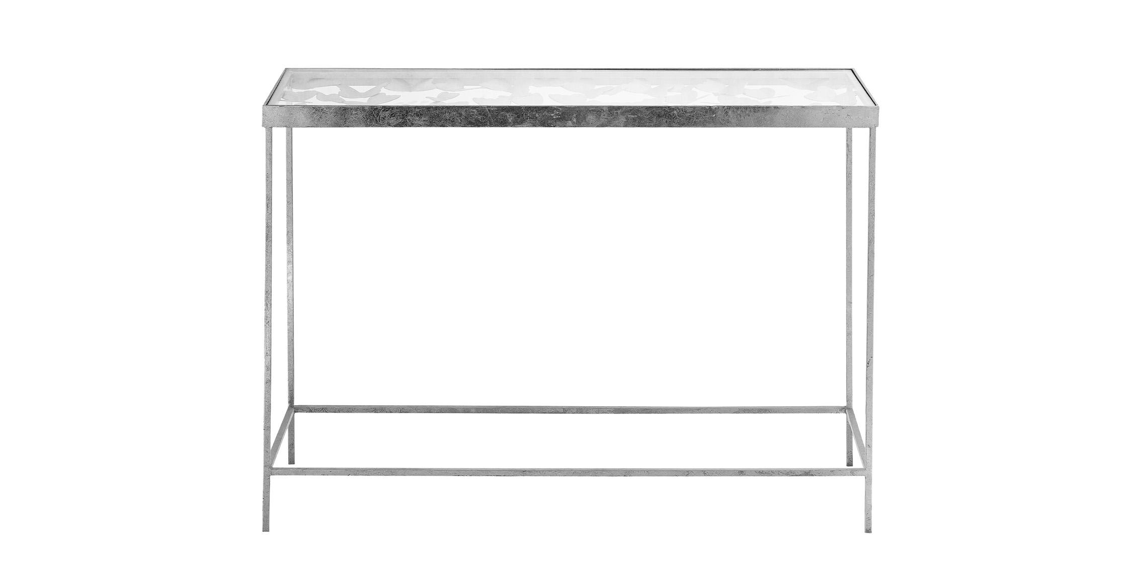 

        
Meridian Furniture BUTTERFLY 471-T Console Table Silver  704831409116
