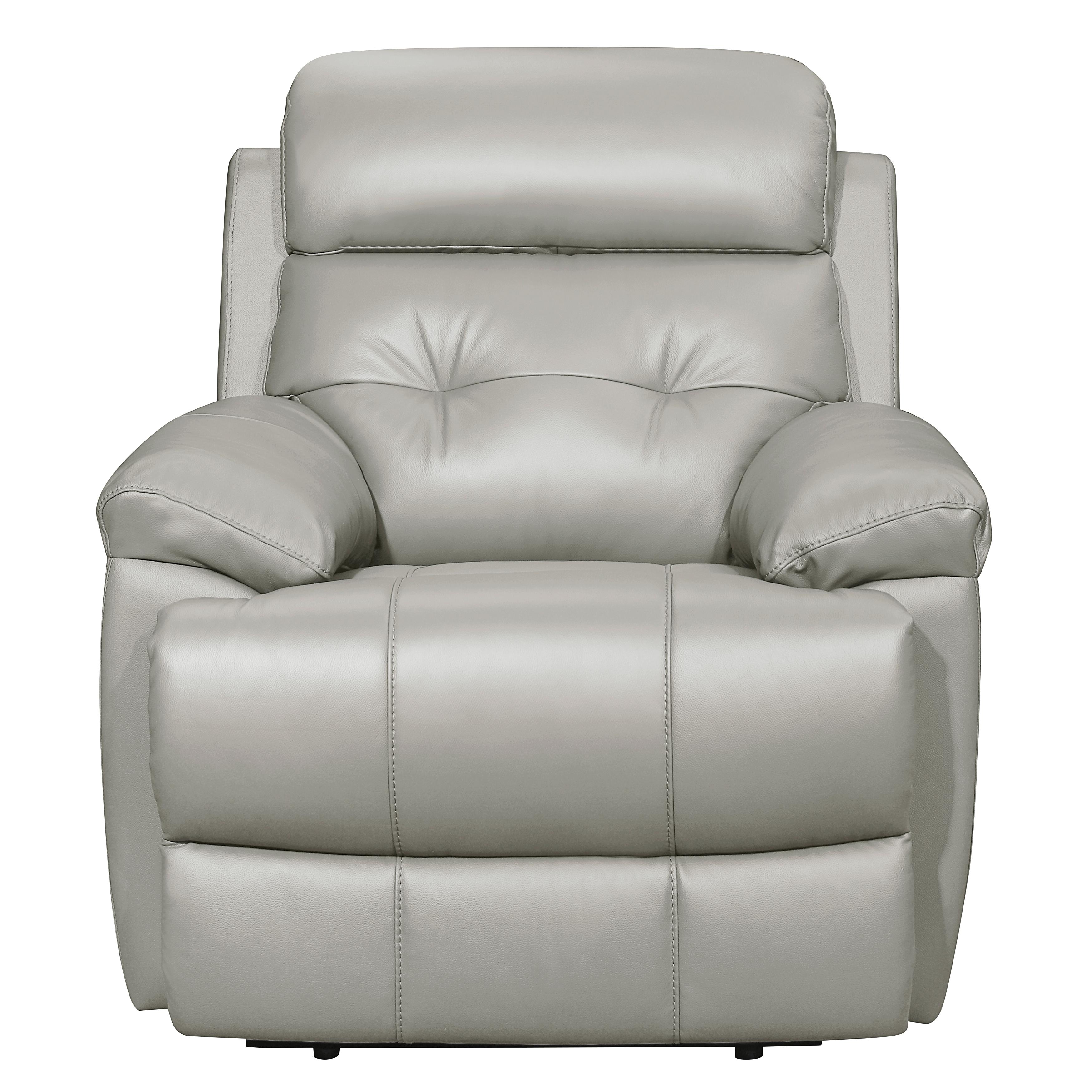Modern Reclining Chair 9529SVE-1 Lambent 9529SVE-1 in Light Gray Leather