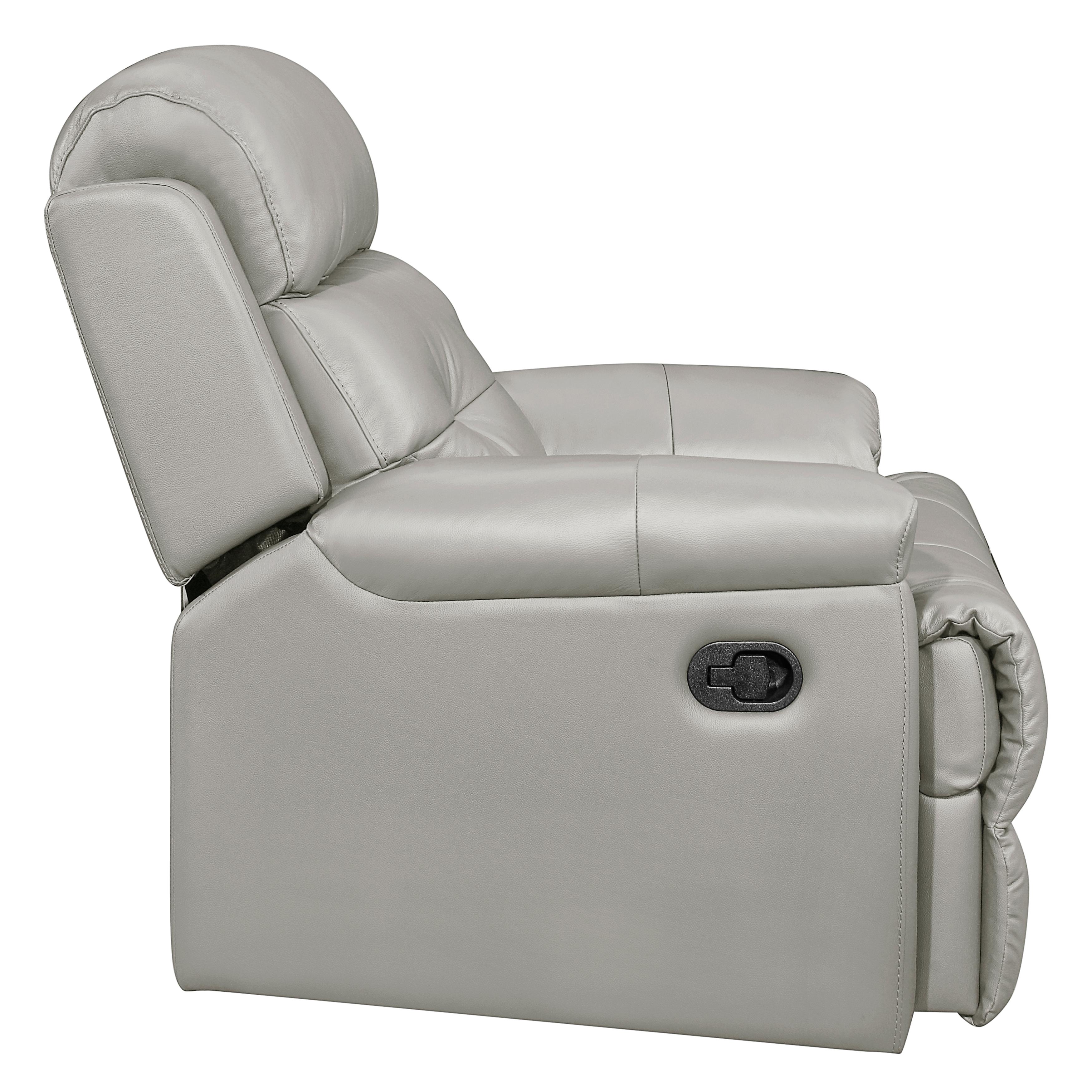 

                    
Homelegance 9529SVE-1 Lambent Reclining Chair Light Gray Leather Purchase 

