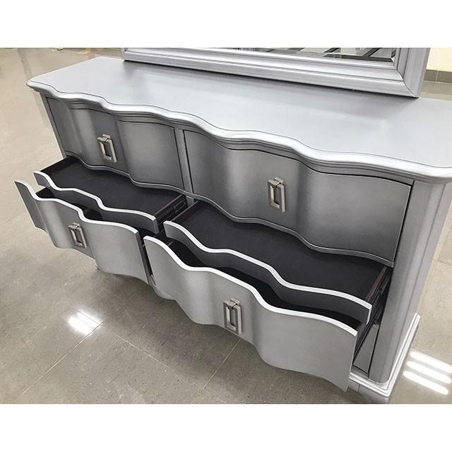 

    
Furniture of America Aalok Dresser With Mirror 2PCS CM7864D-2PCS Dresser With Mirror Silver CM7864D-2PCS
