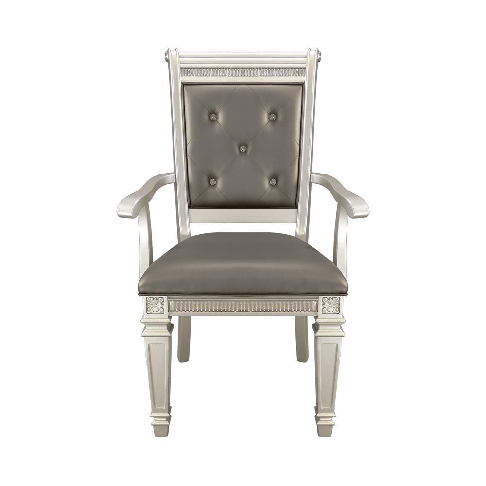 

    
Glam Silver Wood Arm Chair Set 2pcs Homelegance 1958A Bevelle
