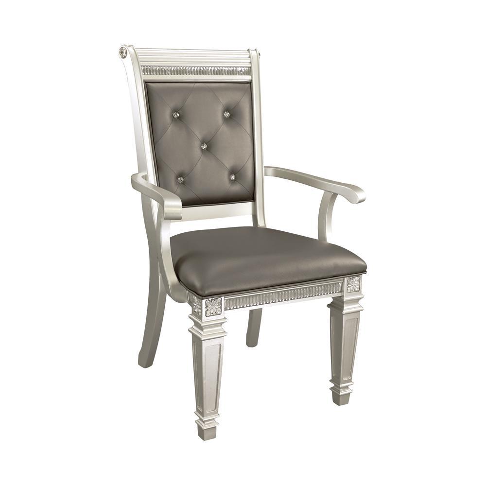 

    
Glam Silver Wood Arm Chair Set 2pcs Homelegance 1958A Bevelle
