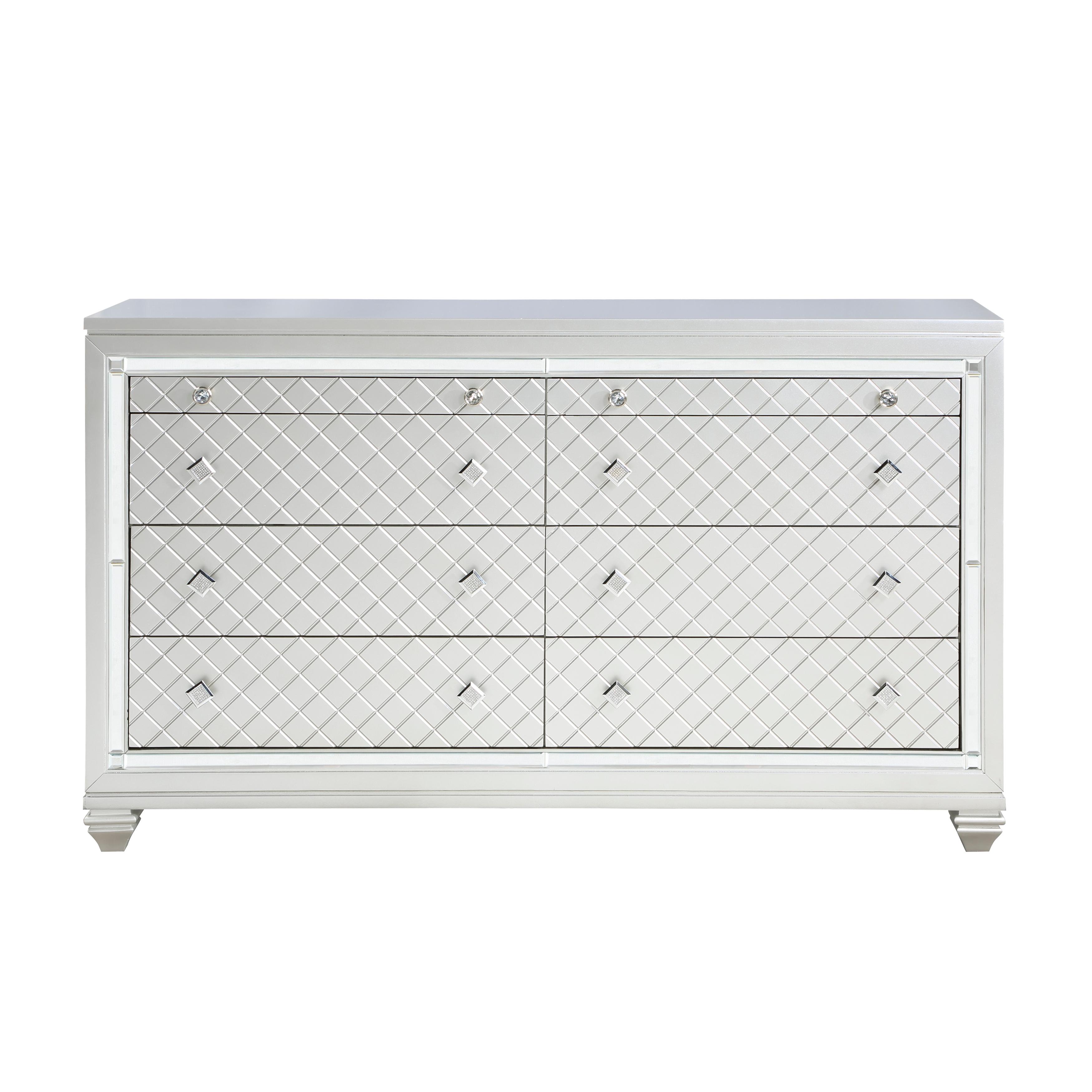 

    
Glam Silver Wood Dresser Homelegance 1430-5 Leesa
