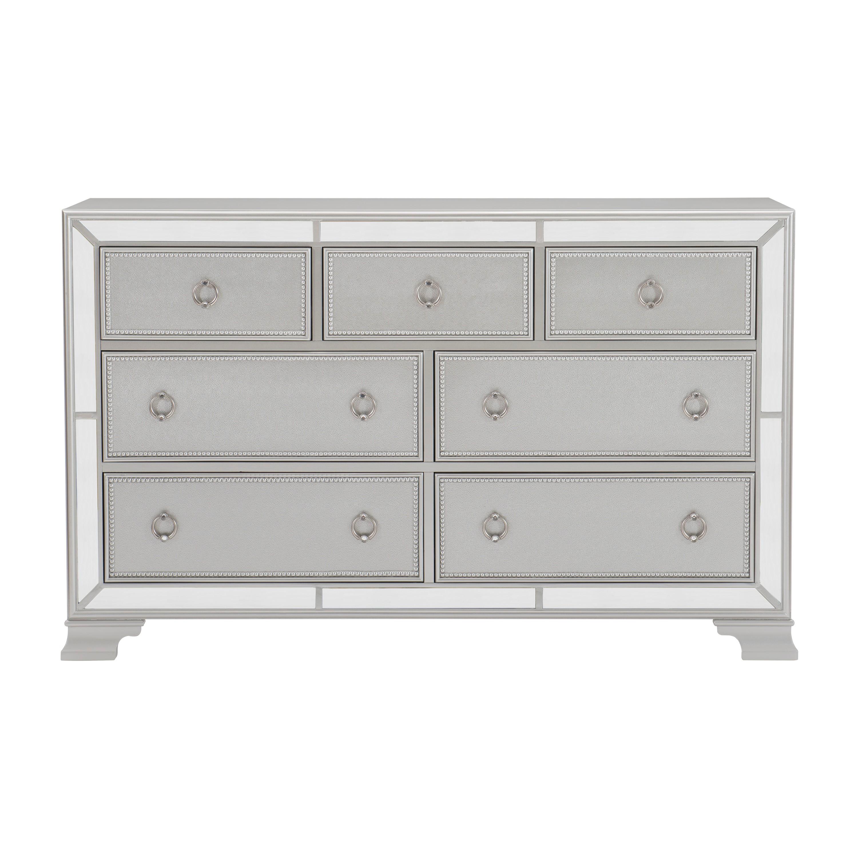 

                    
Homelegance 1646-5*6-2PC Avondale Dresser w/Mirror Silver  Purchase 
