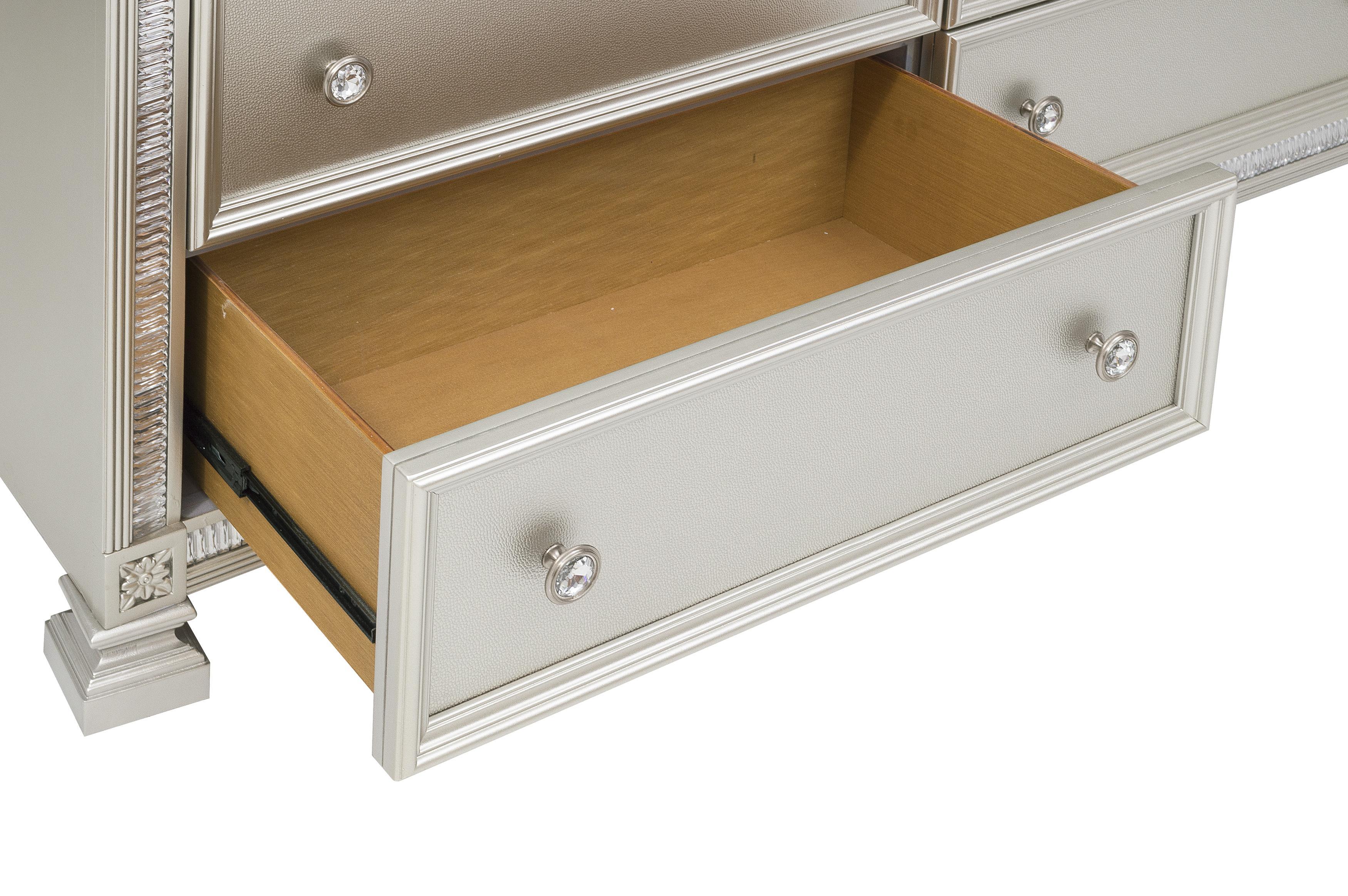 

    
1958-5*6-2PC Glam Silver Wood Dresser  w/Mirror Homelegance 1958-5*6 Bevelle
