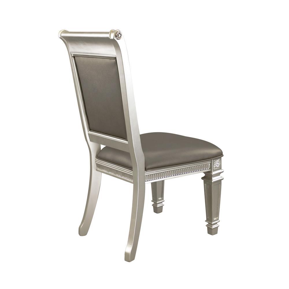 

    
Homelegance 1958S Bevelle Side Chair Set Silver 1958S
