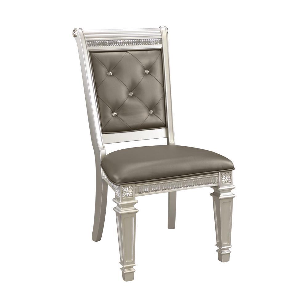 

    
Glam Silver Wood Side Chair Set 2pcs Homelegance 1958S Bevelle
