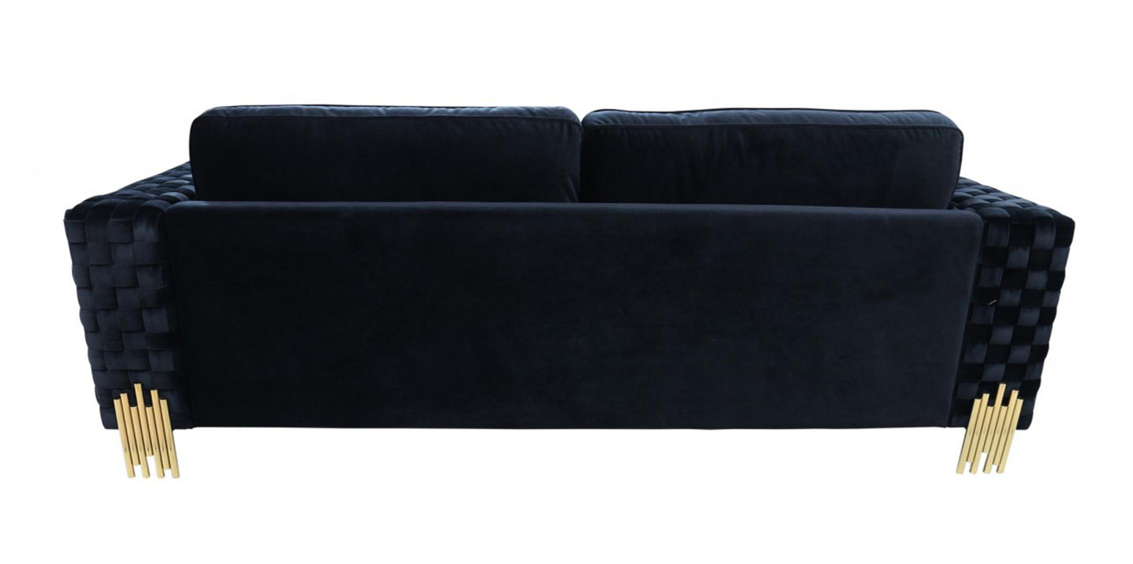 

                    
Buy Glam Velvet Black & Gold Sofa Set 3 VIG Divani Casa Lori Modern Made In Italy
