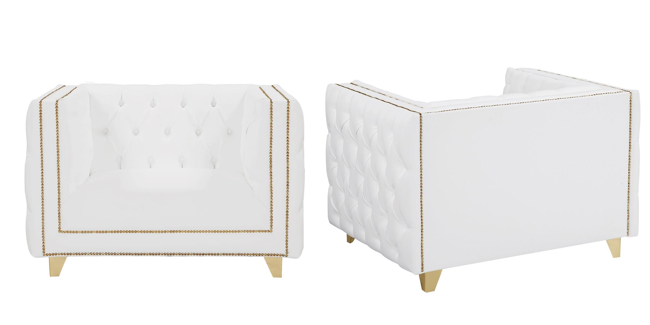 

    
Meridian Furniture MICHELLE 651White-C Arm Chair Set White/Gold 651White-C-Set-2

