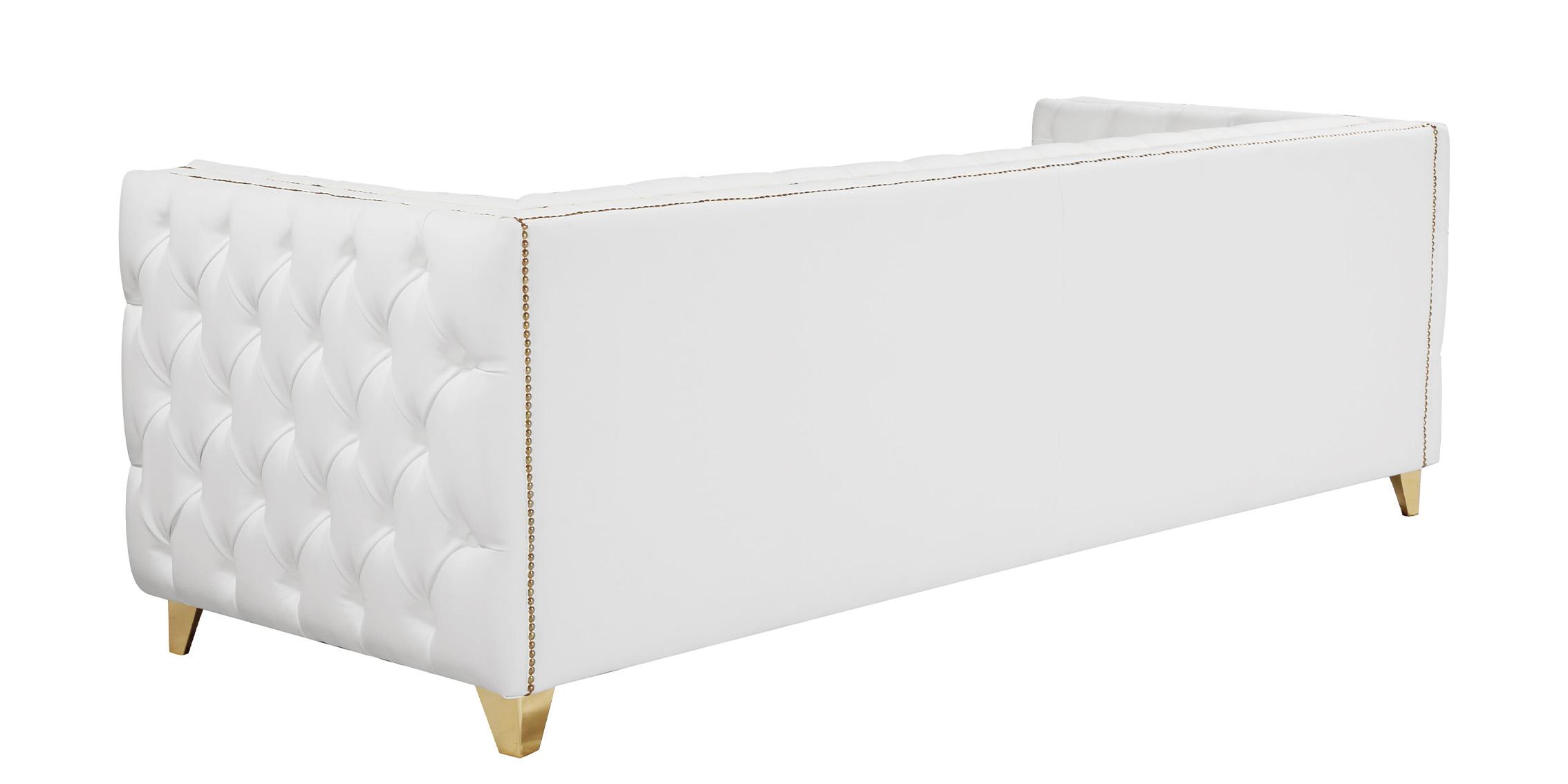 

    
Glam White Faux Leather Sofa MICHELLE 651White-S Meridian Contemporary Modern

