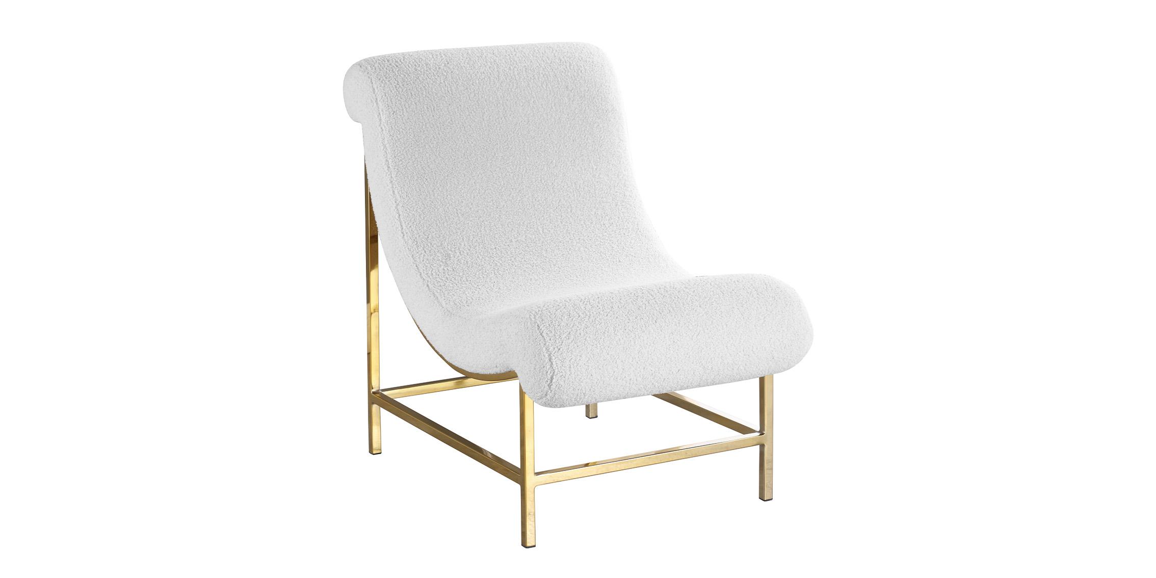Contemporary, Modern Accent Chair NUBE 509Fur 509Fur in White Fur