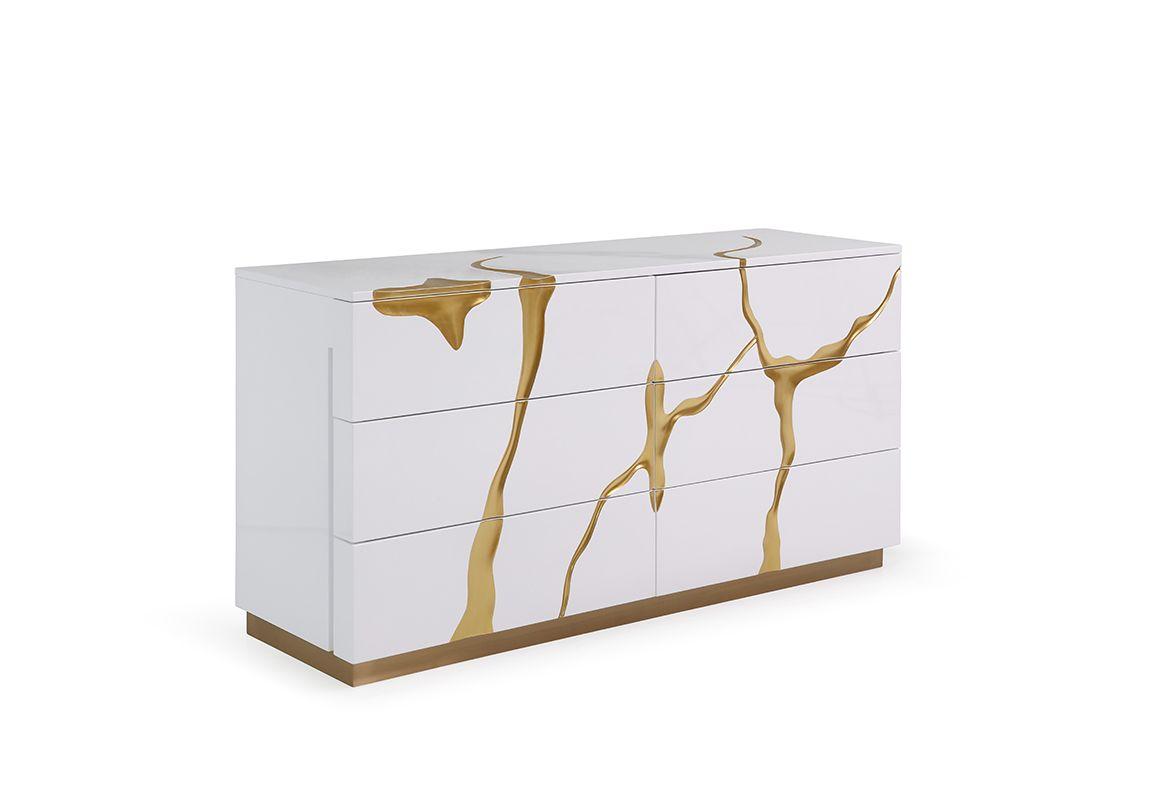 

    
VIG Furniture Aspen Dresser and Chest Gold/Beige VGVCJ1801-D-WHT-2pcs
