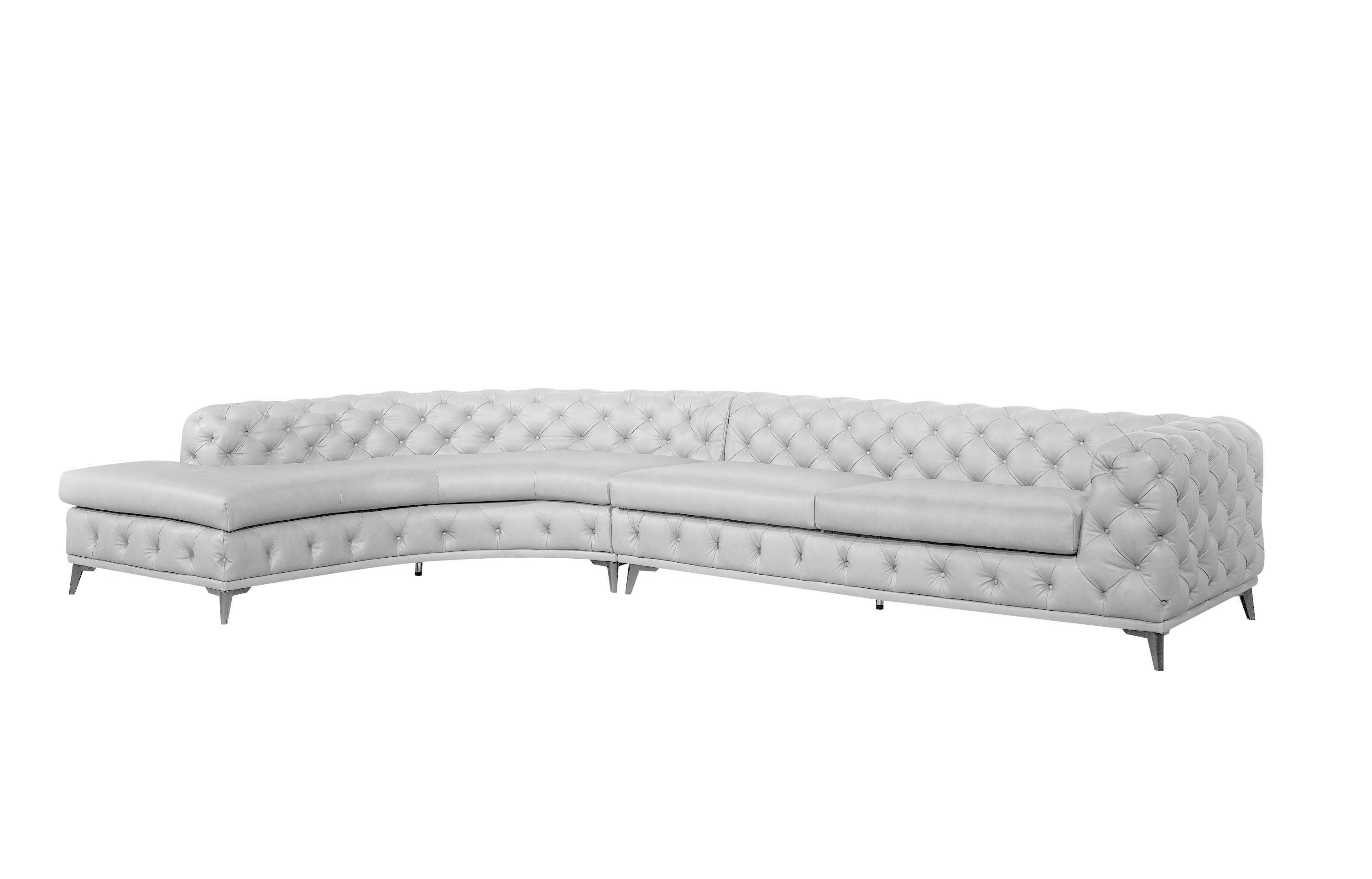 

    
Glam White LHC Sectional Sofa w/ Chaise by VIG Divani Casa Kohl
