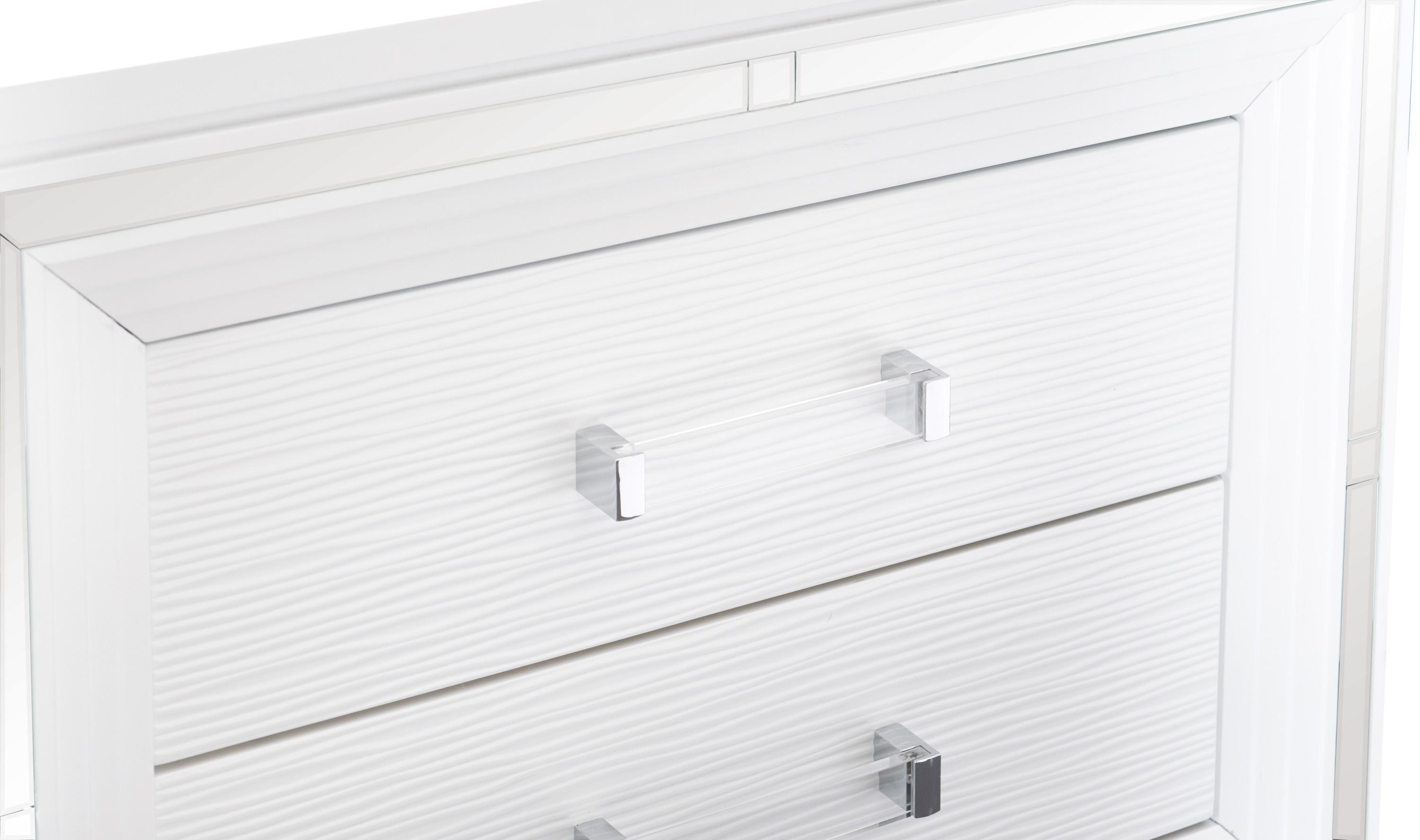 

                    
Buy Glam White Metallic Wood Dresser w/Mirror Homelegance 1616W-5*6 Tamsin
