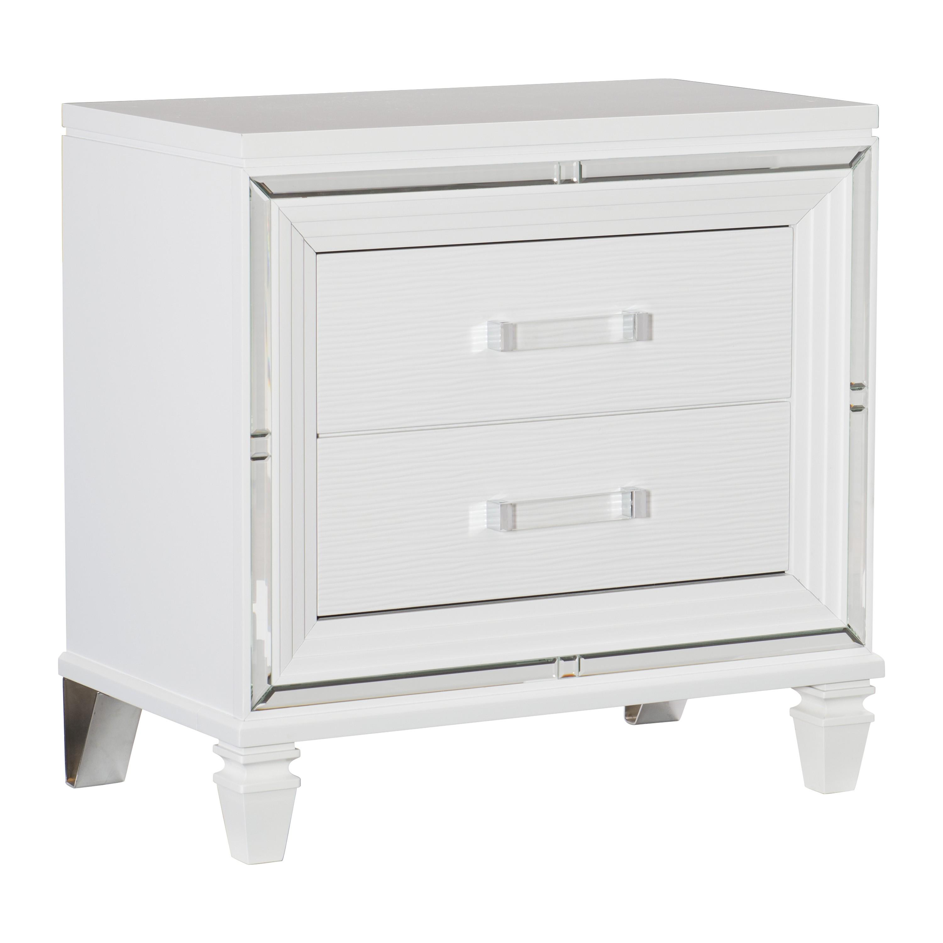 Modern Nightstand 1616W-4 Tamsin 1616W-4 in White 