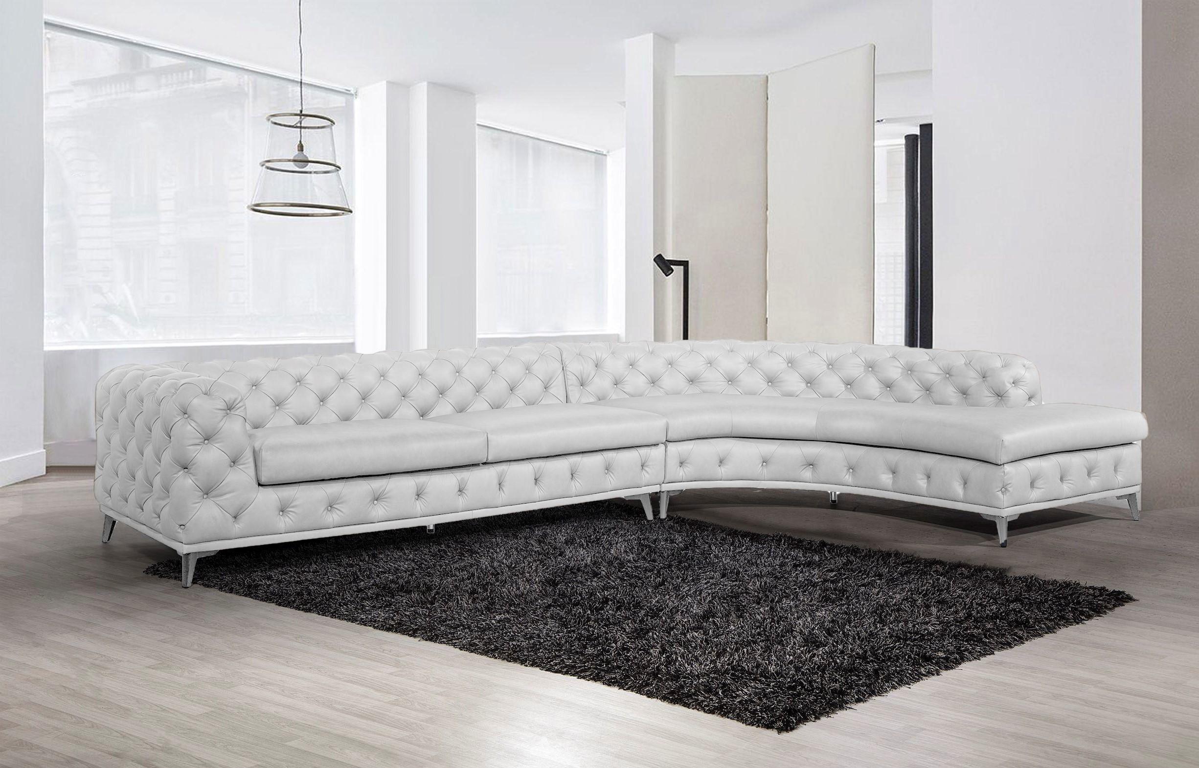 

    
Glam White RHC Sectional Sofa w/ Chaise by VIG Divani Casa Kohl
