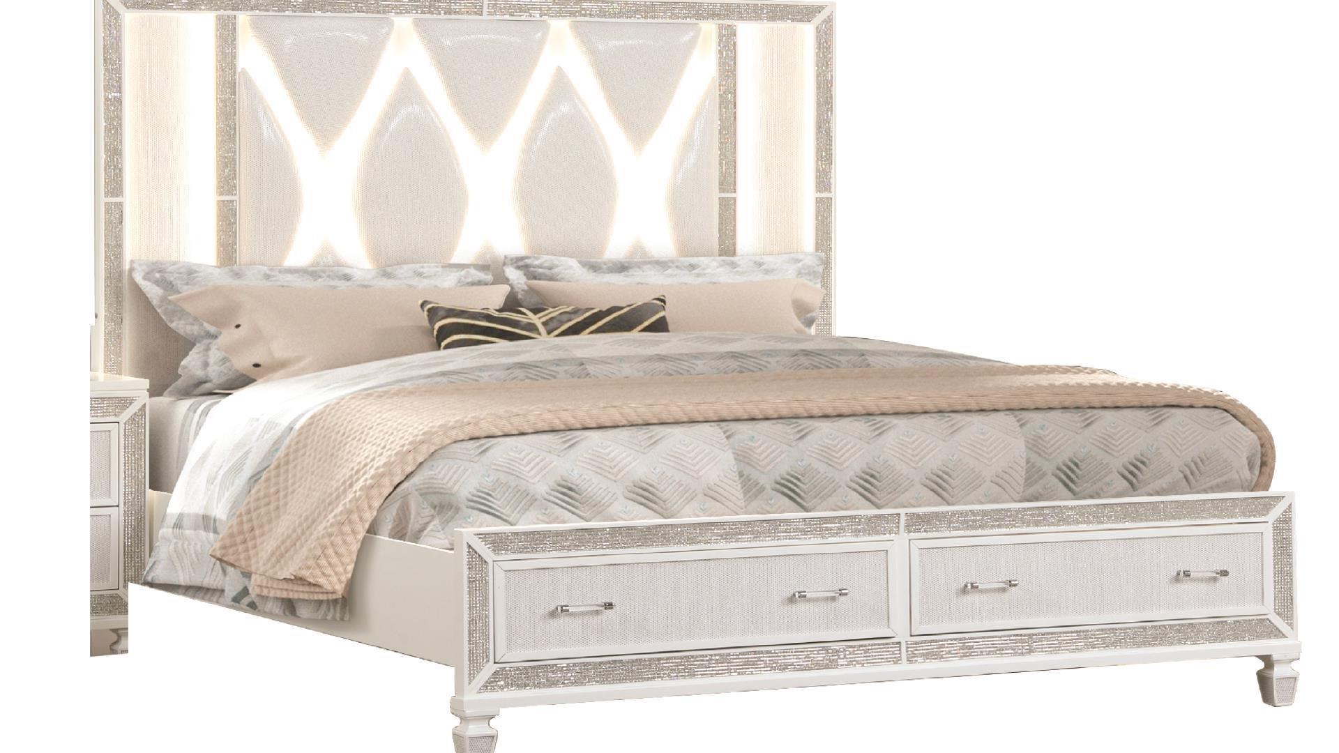 

    
Galaxy Home Furniture CRYSTAL-Q-BED Storage Bed White CRYSTAL-Q-BED
